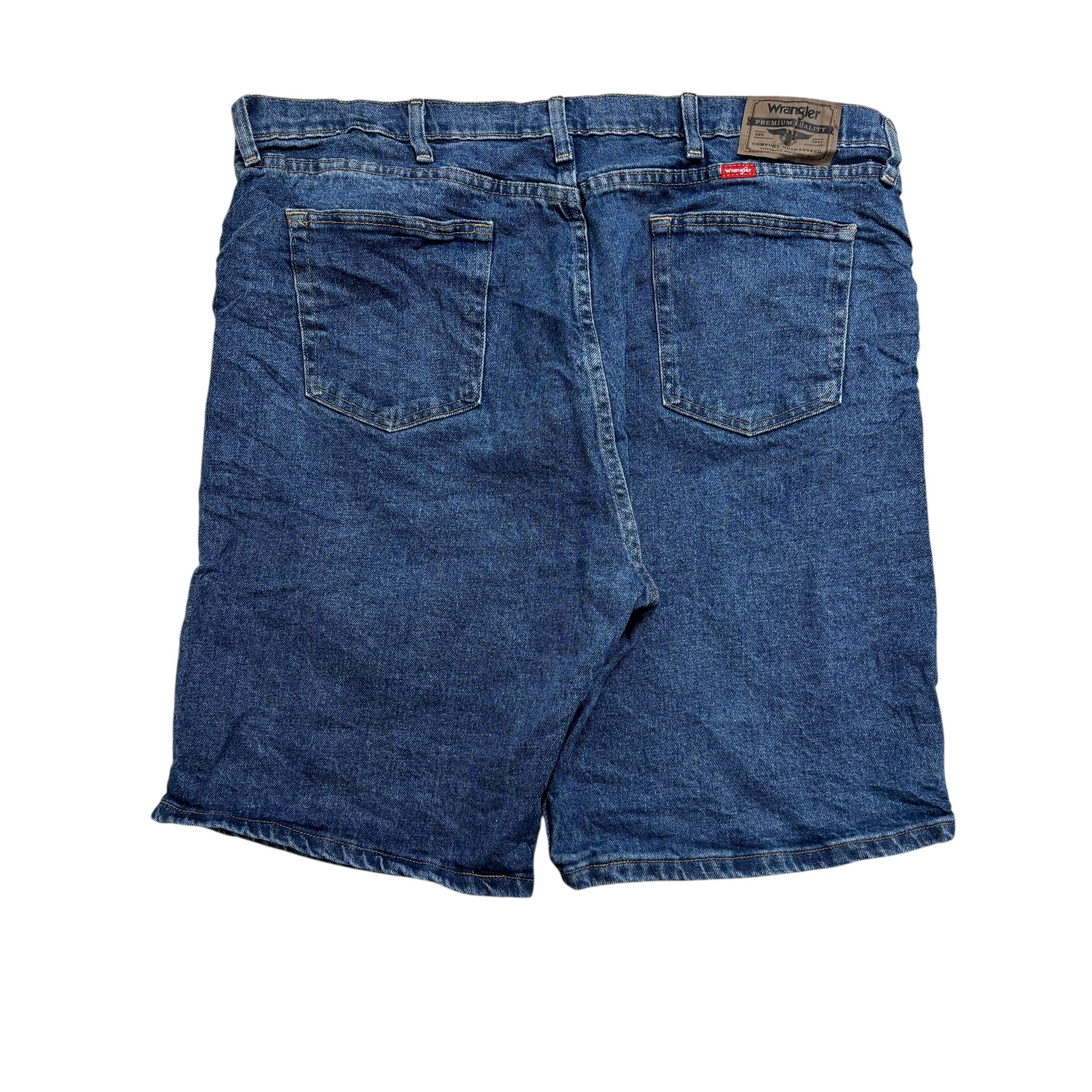 Wrangler Baggy Jorts W40 Mens Denim Shorts Mid Blue Relaxed Fit Stretch (E)