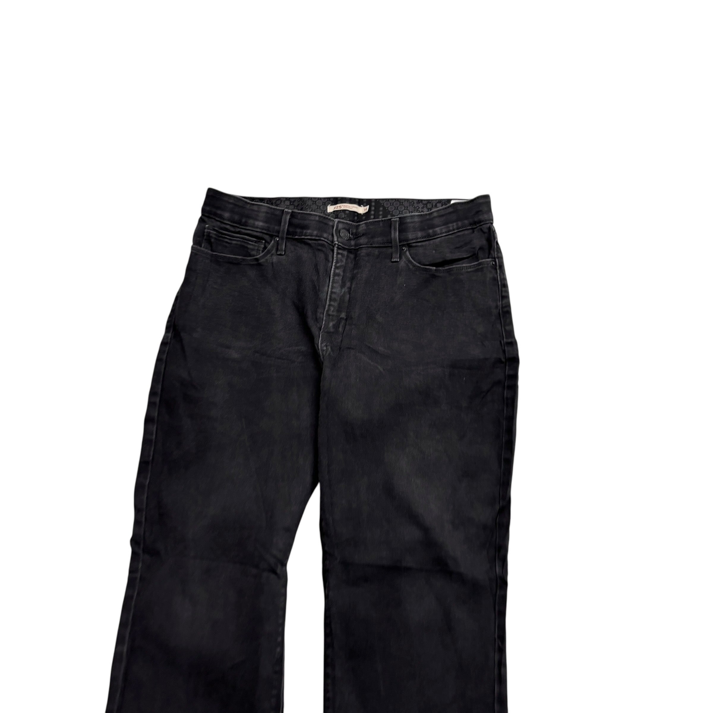 Levis 525 Jeans W32 L30 Womens Regular Straight Fit Black Stretch Y2K (F)