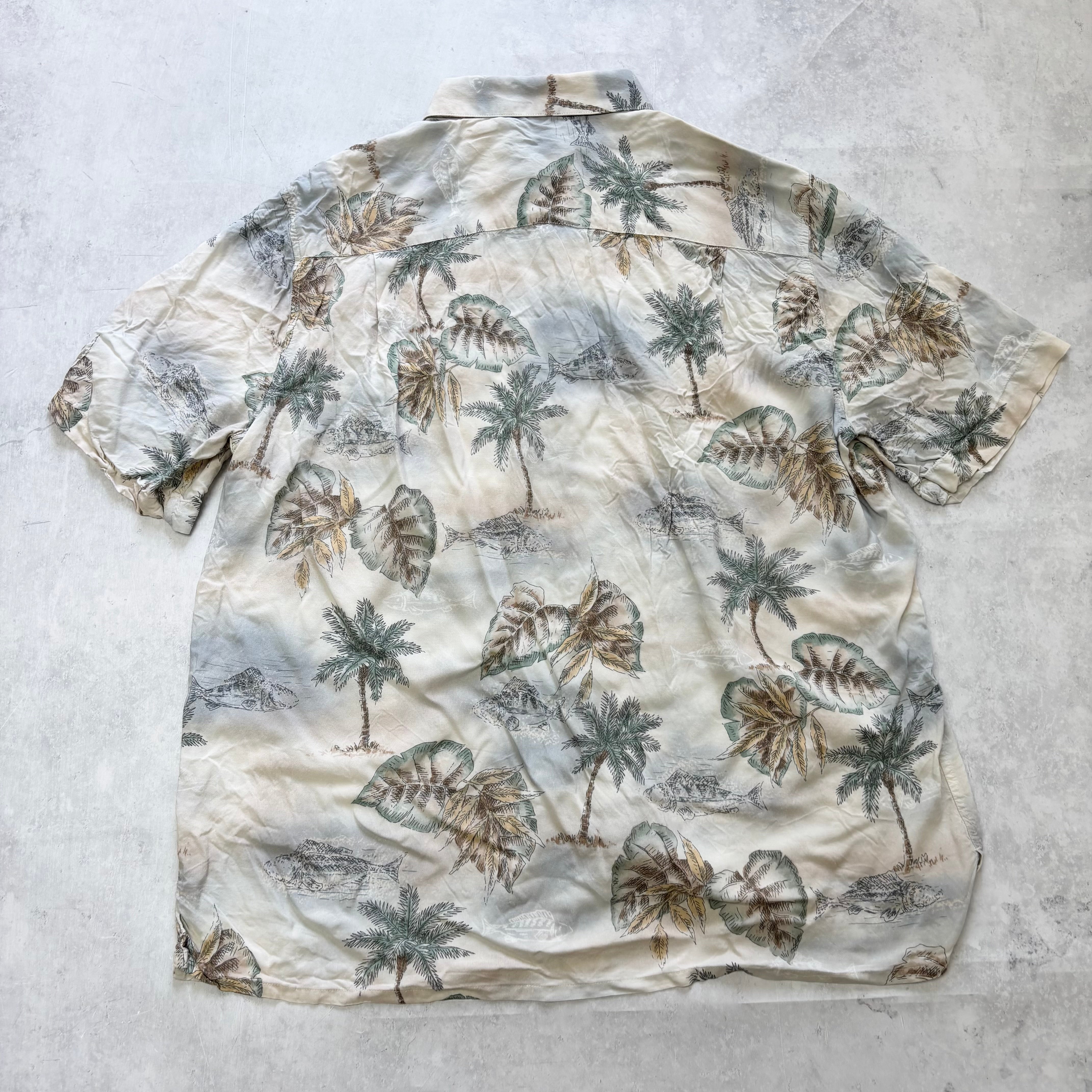 Vintage Hawaiian Shirt Mens Large Multicoloured Aloha Short Sleeve Rayon (E)
