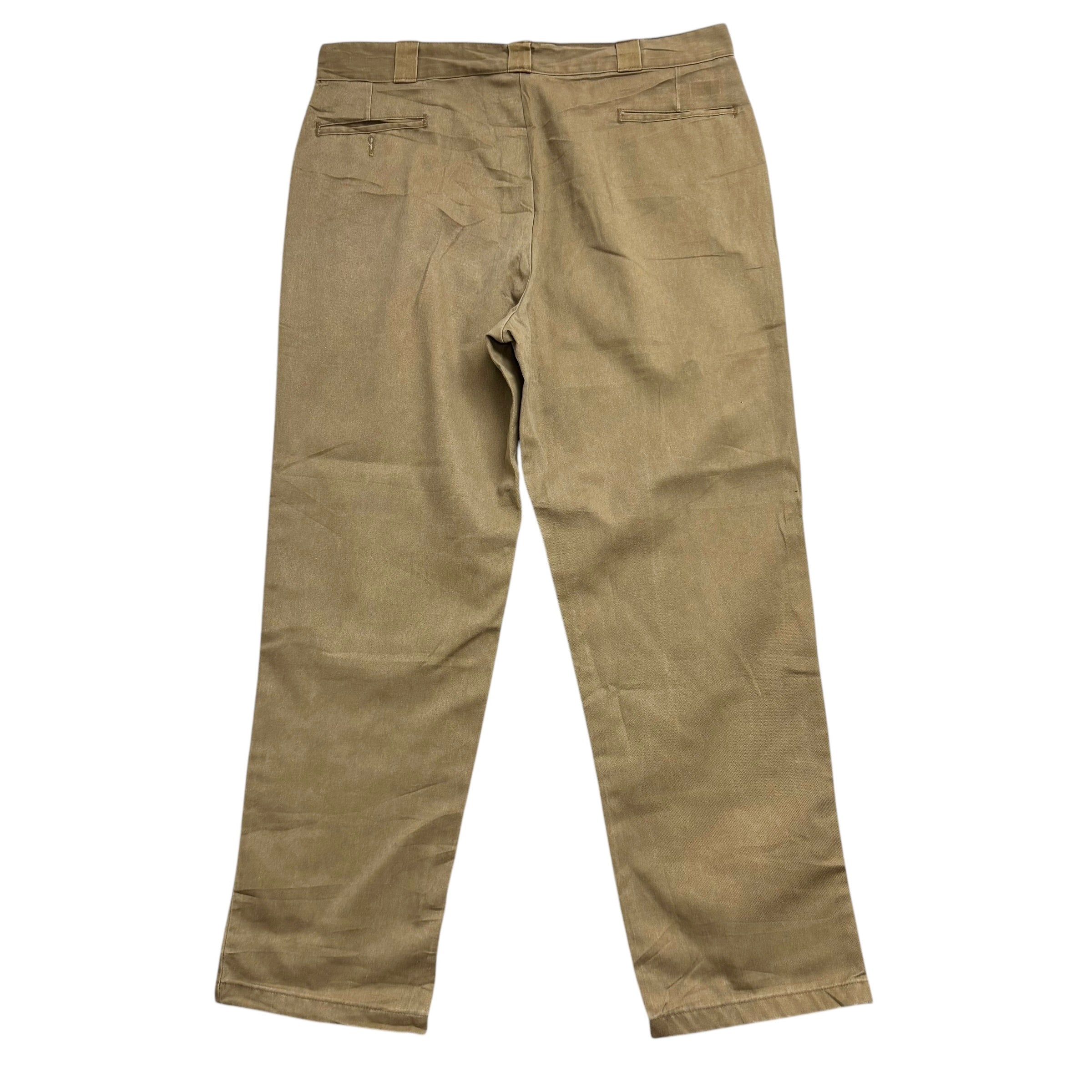 Dickies 874 Trousers W40 L32 Mens Gold Tan Pants Original Fit Workwear