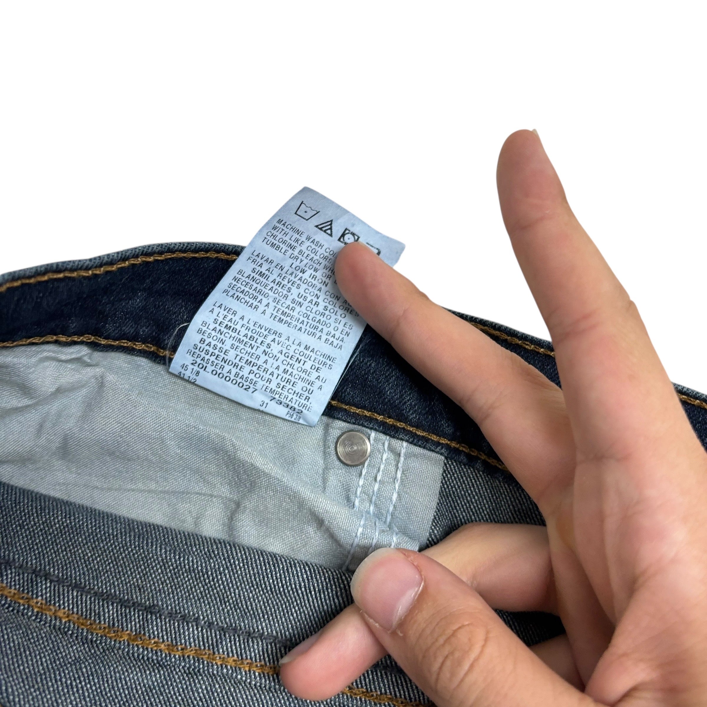 Wrangler Jeans W40 L30 Mens Dark Blue Relaxed Straight Fit Stretch Denim (E)