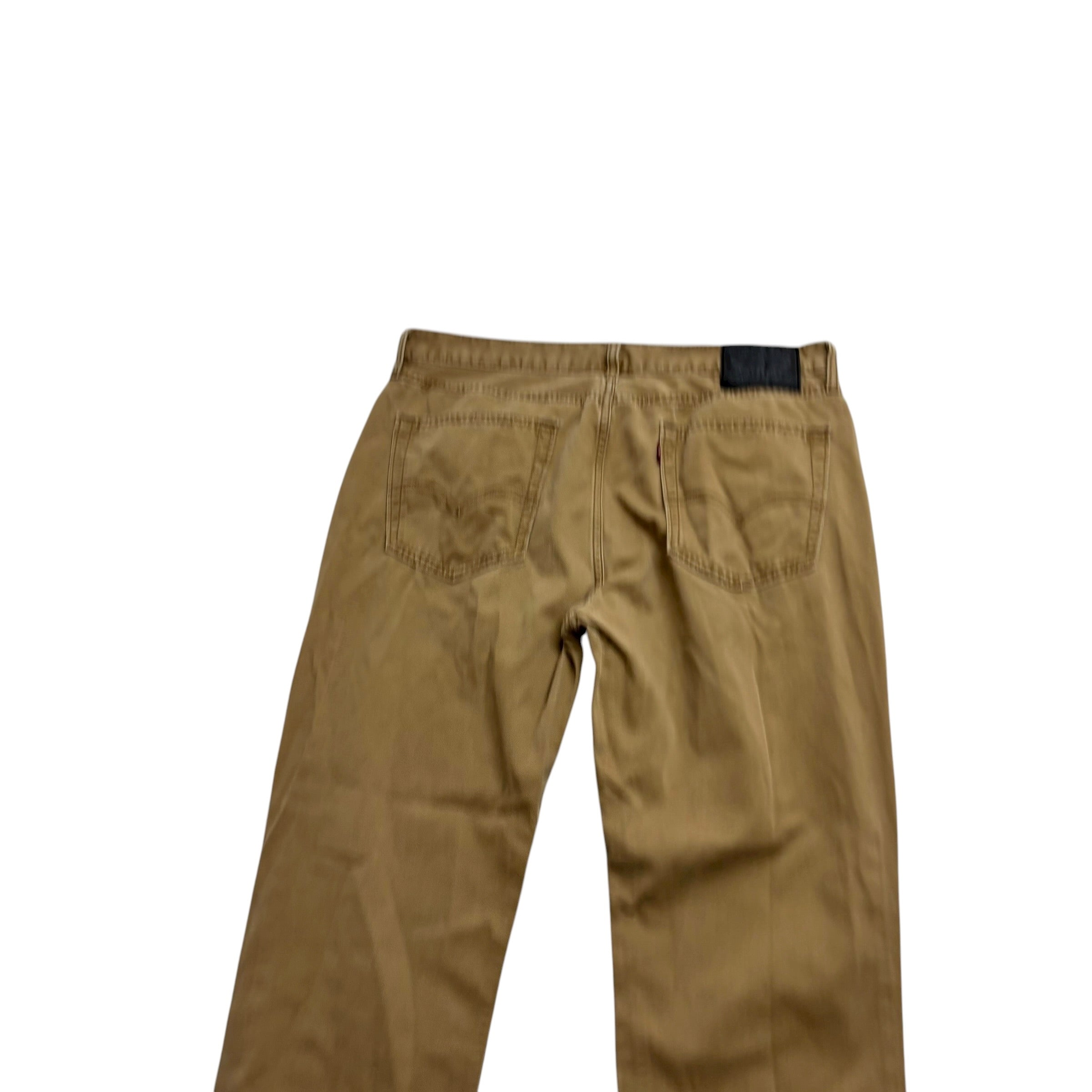 Levis 514 Trousers W36 L32 Mens Tan Regular Straight Fit Pants (E)