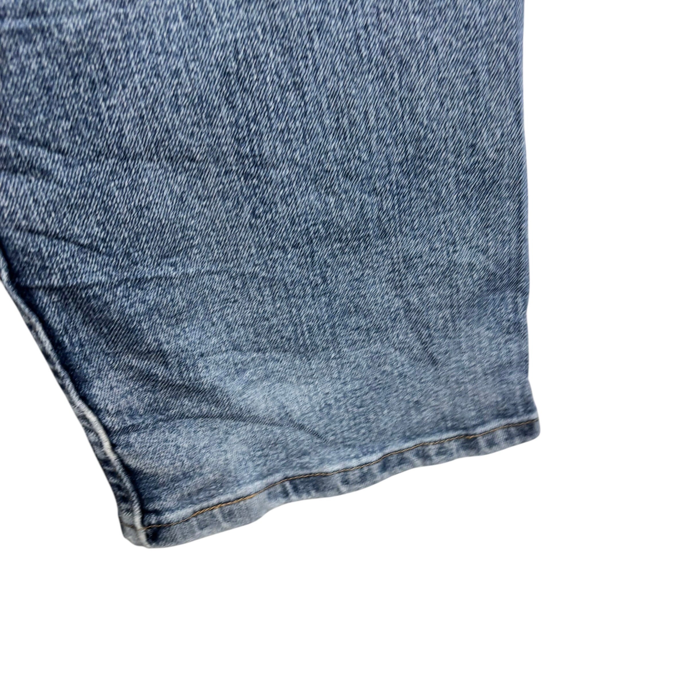 Wrangler Jeans W38 L30 Mens Mid Blue Regular Straight Fit Stretch Denim