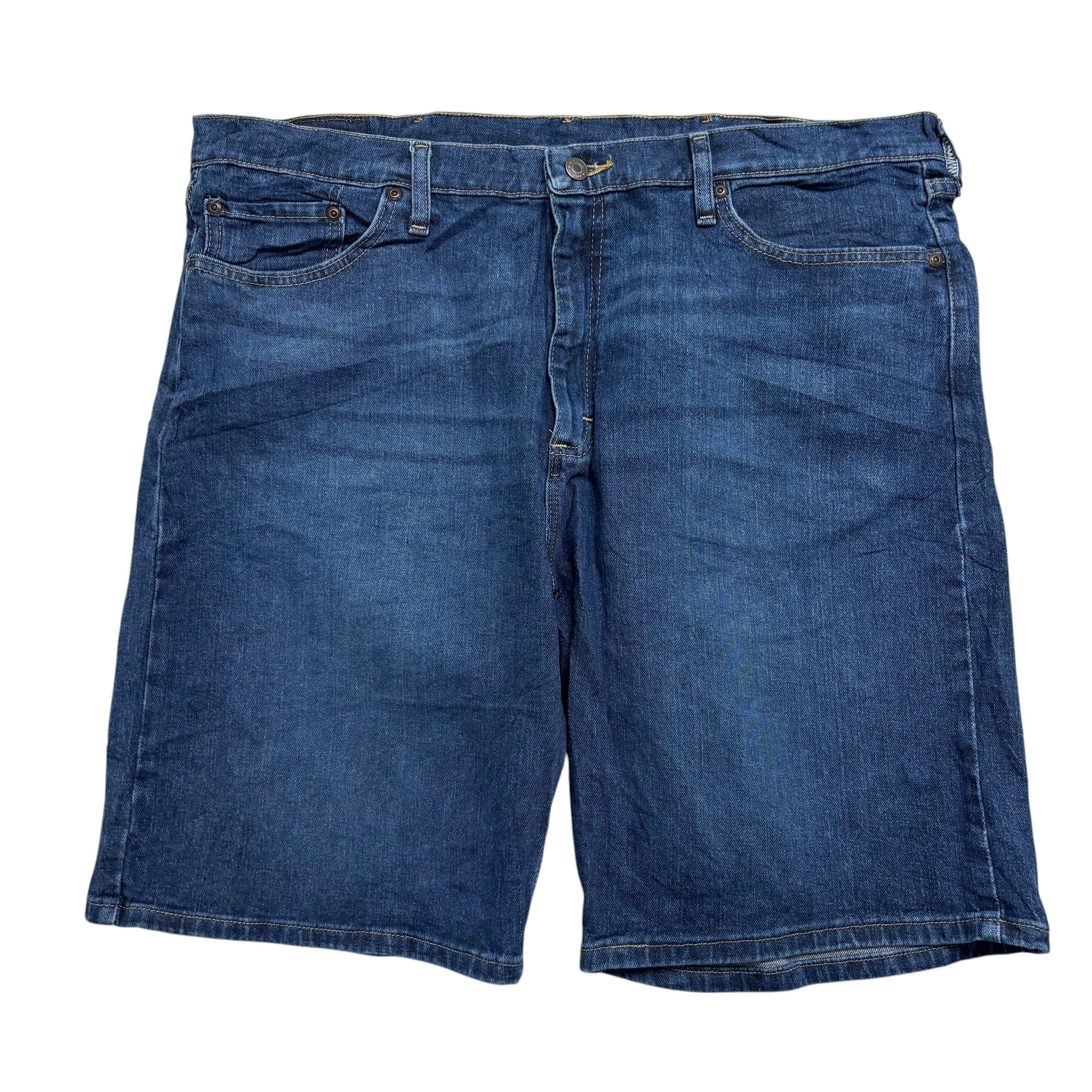 Wrangler Baggy Jorts W38 Mens Denim Shorts Dark Blue Relaxed Fit Stretch (E)