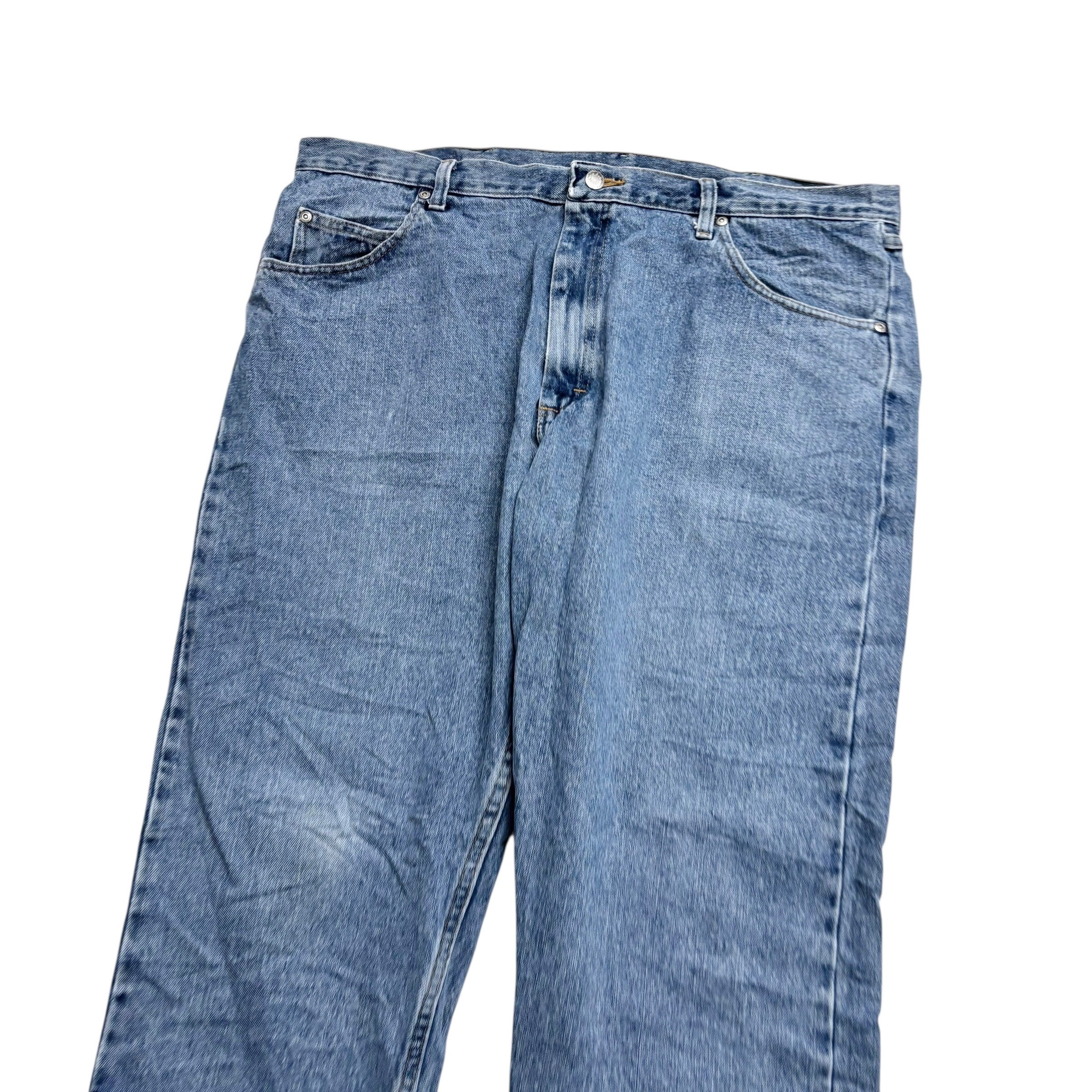 Wrangler Jeans W40 L30 Mens Light Blue Relaxed Straight Fit Denim (F)