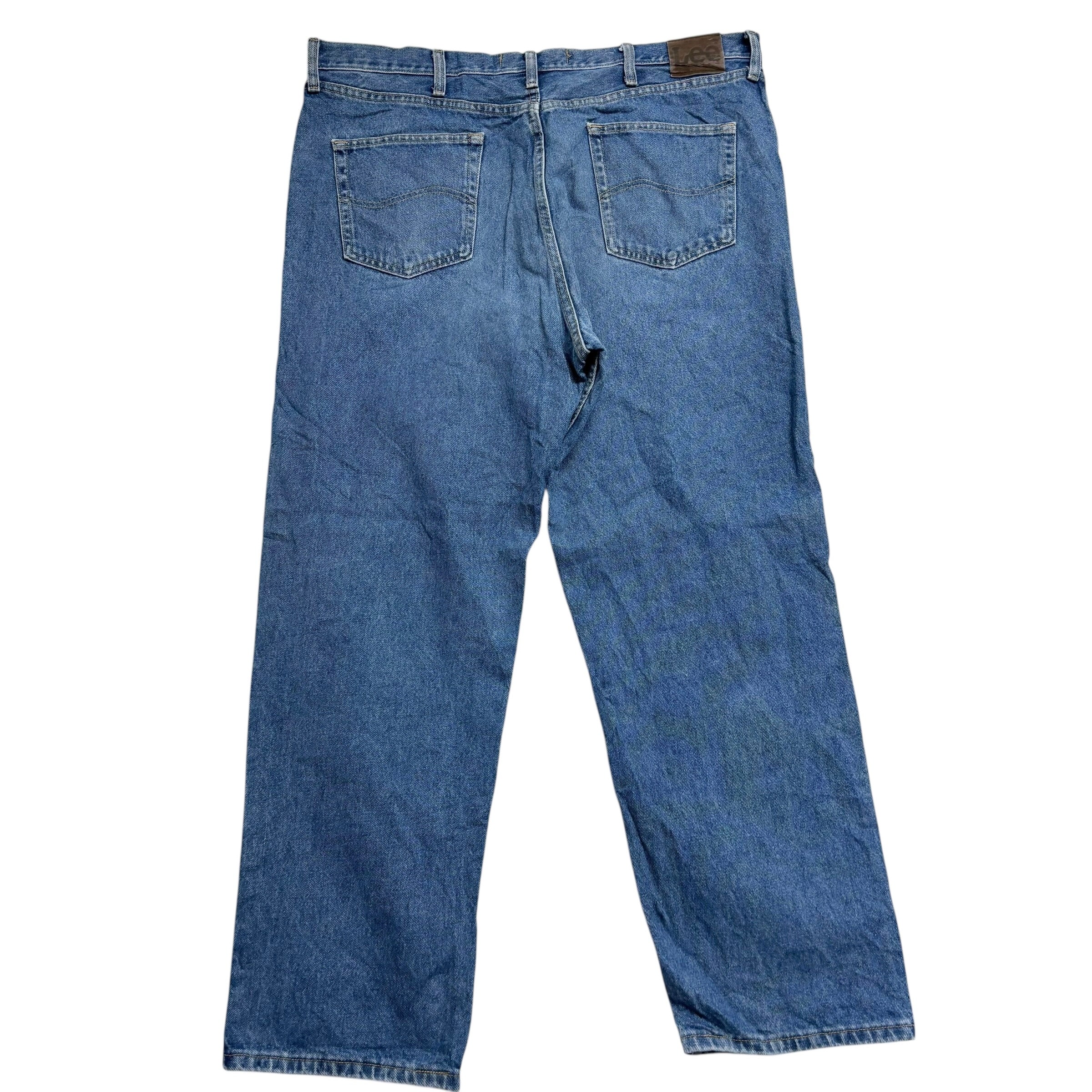 Lee Jeans W42 L32 Mens Relaxed Straight Fit Mid Blue Baggy Vintage Denim (E)