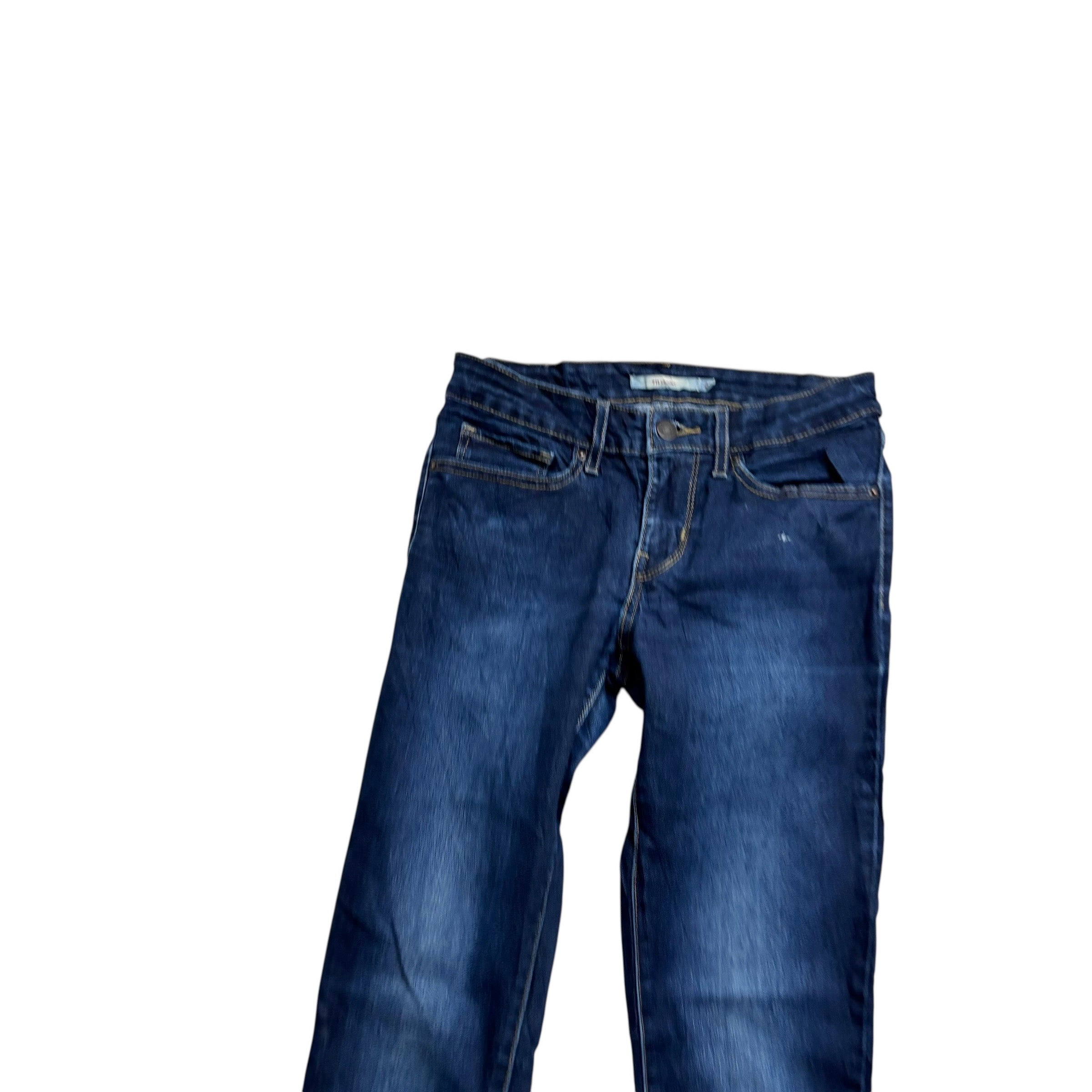 Levis Jeans W27 L33 Womens Skinny Dark Blue Stretch Denim