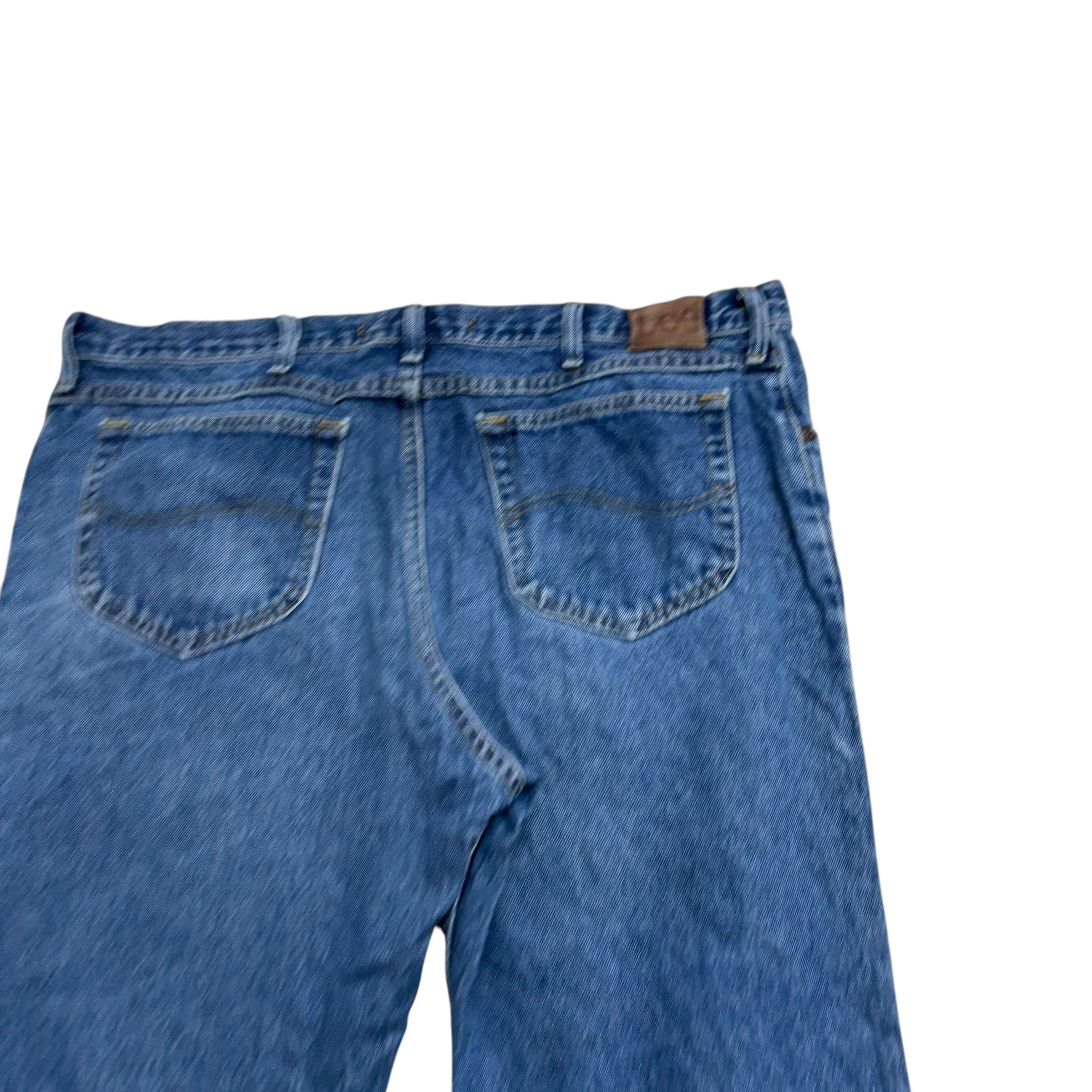 Lee Jeans W42 L30 Mens Mid Blue Regular Straight Fit Vintage Denim (E)