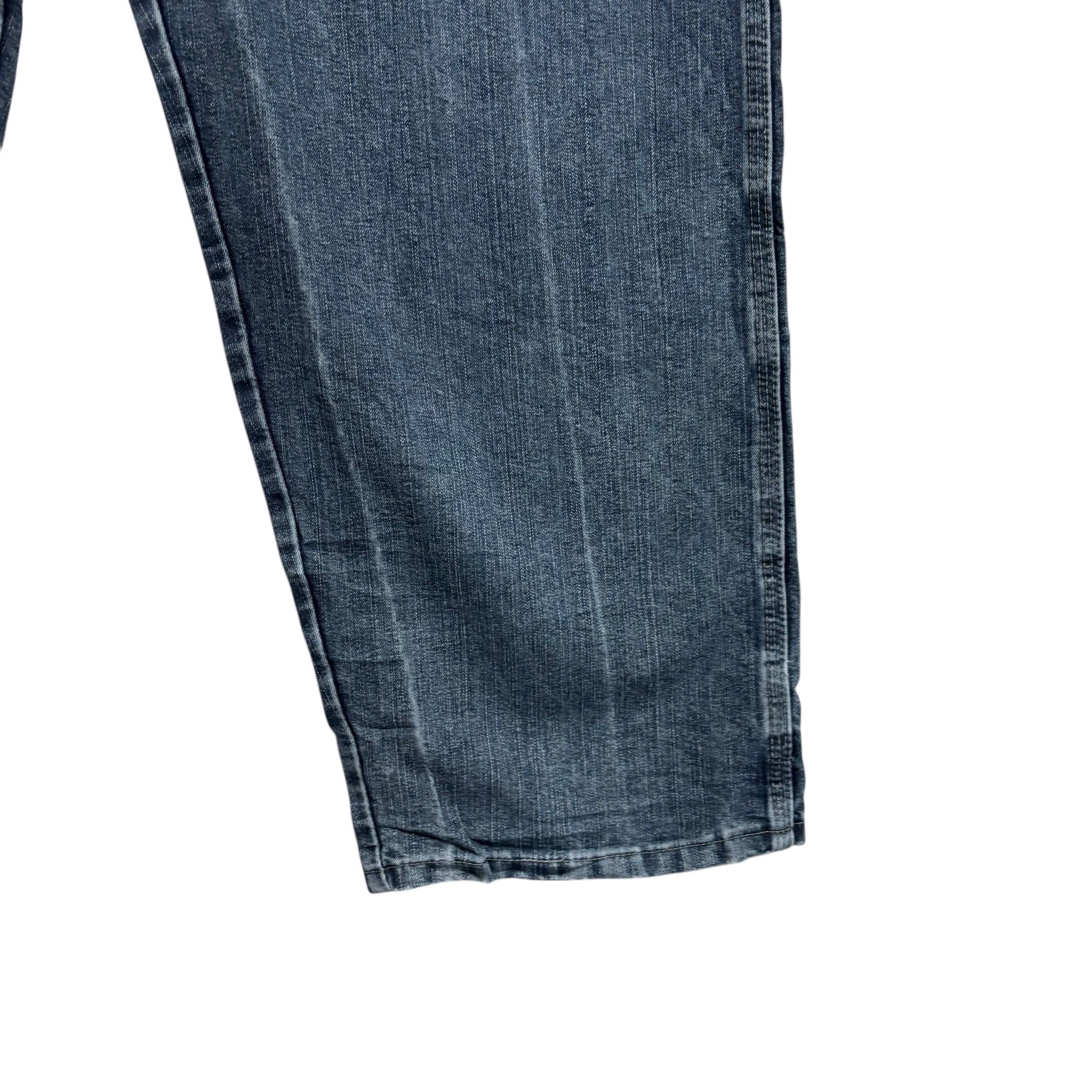 Wrangler Carpenter Jeans W40 L30 Mens Dark Blue Relaxed Straight Fit Denim