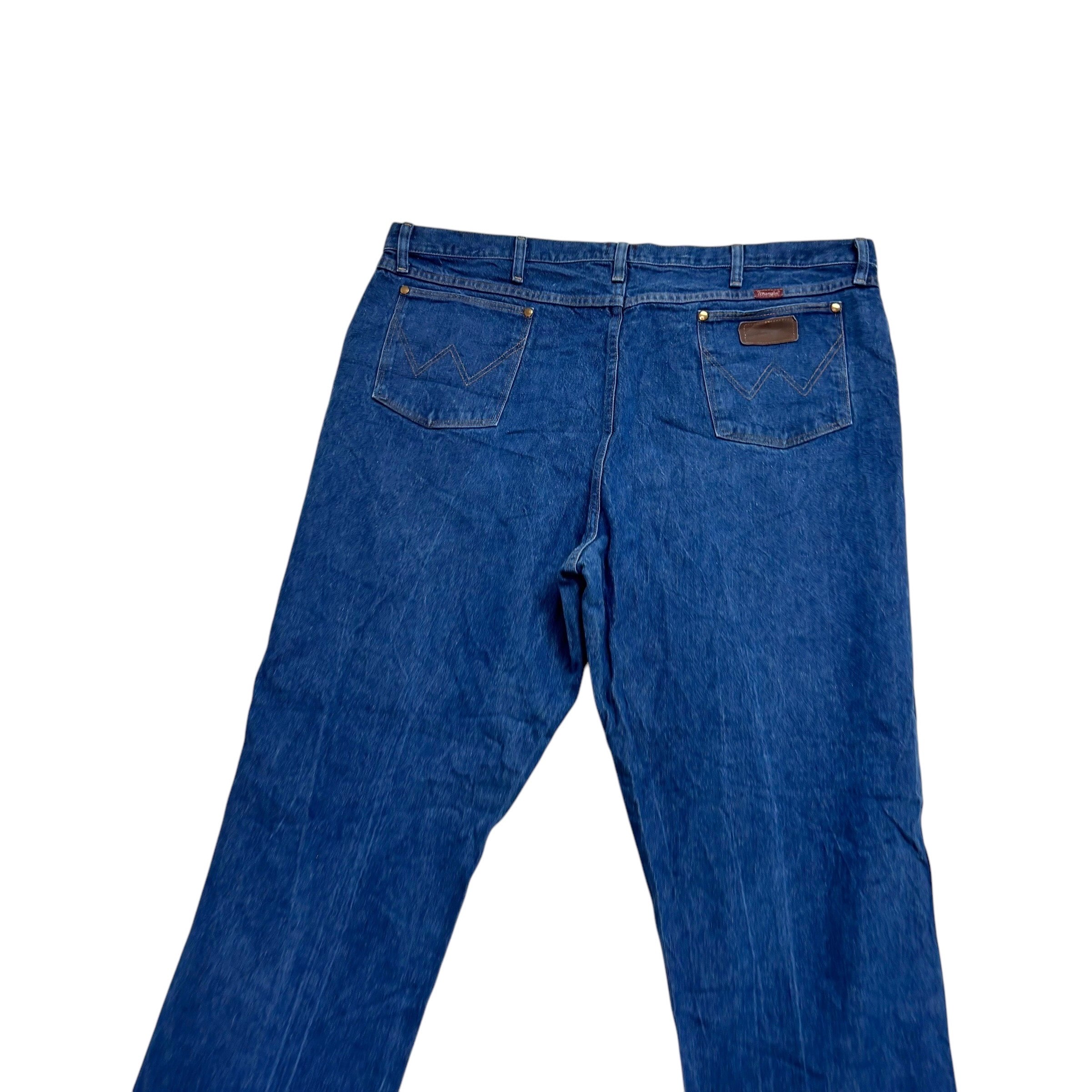 Wrangler Jeans Cowboy Cut W44 L32 Mens Mid Blue 31MWZ Relaxed Fit Denim (E)