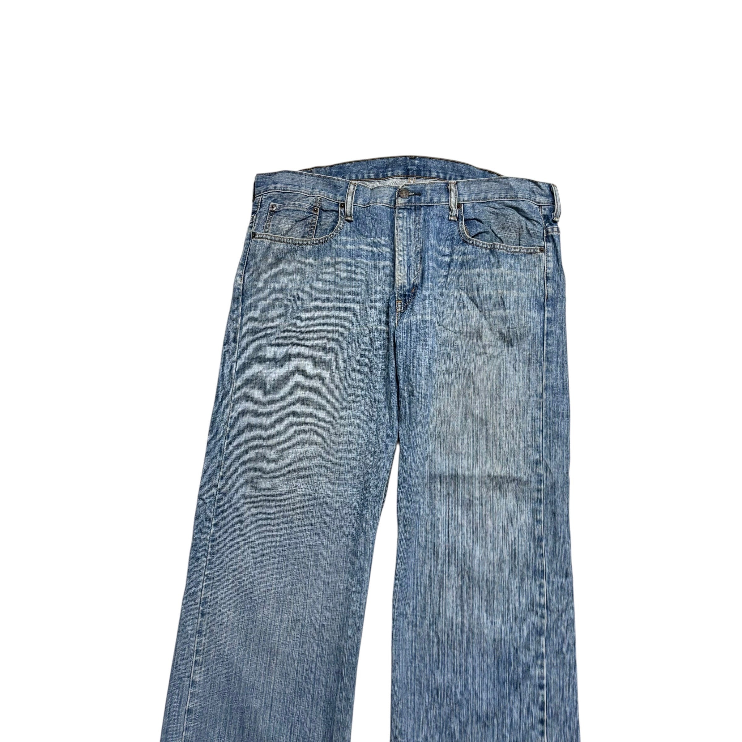 Levis 569 Jeans W38 L30 Mens Mid Blue Baggy Relaxed Straight Fit Vintage Denim