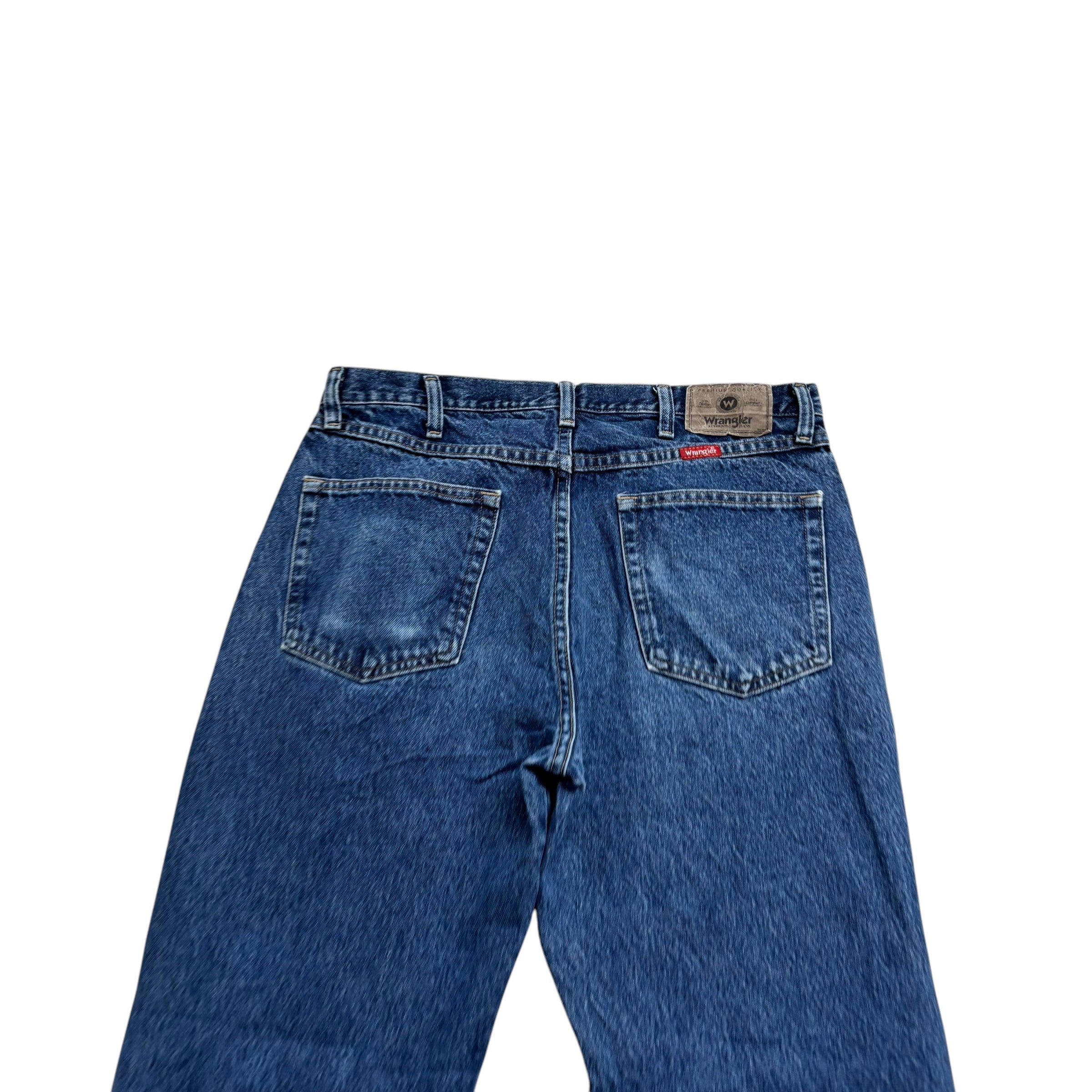 Wrangler Jeans W33 L30 Mens Mid Blue Regular Straight Fit Denim