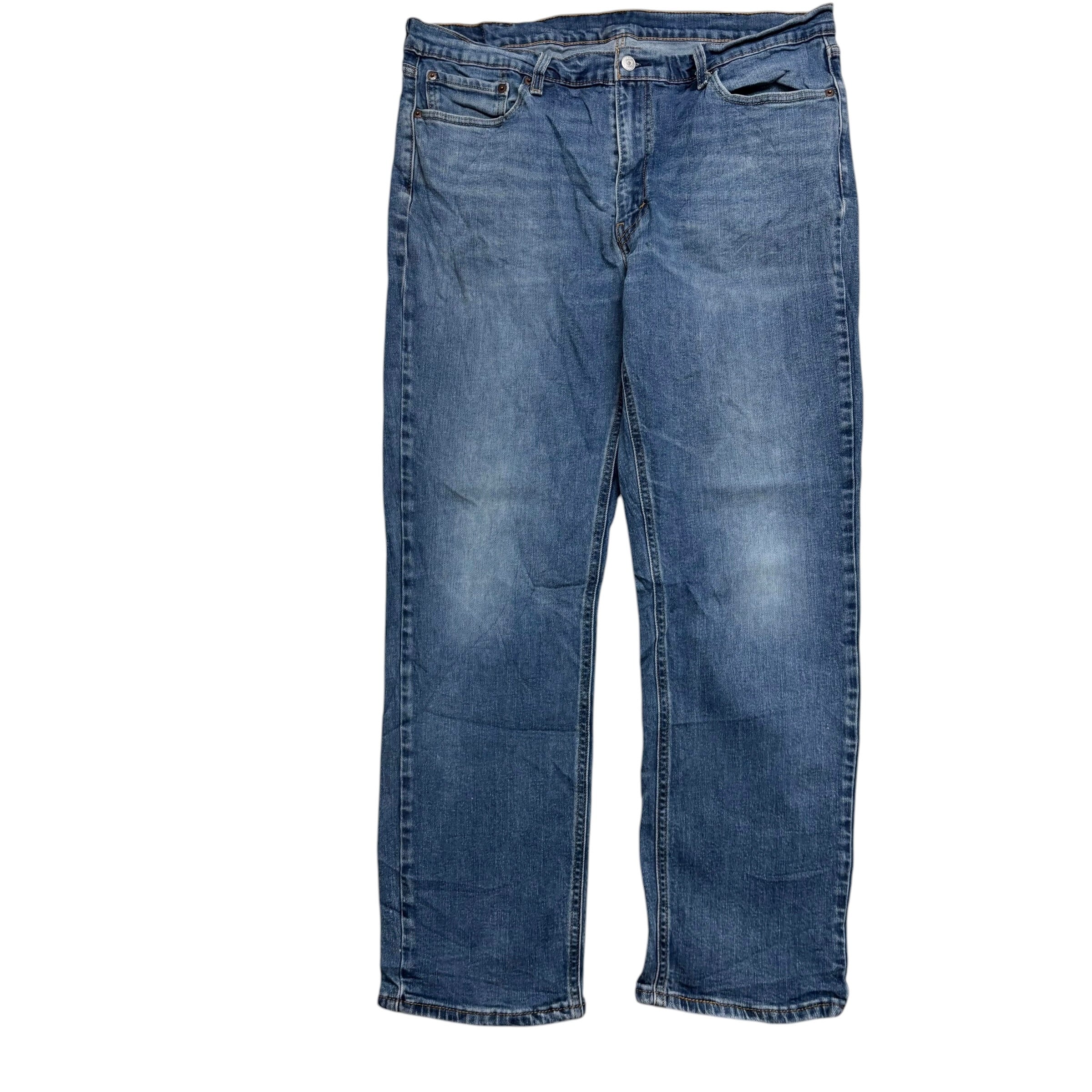 Levis 541 Jeans W38 L30 Mens Mid Blue Athletic Tapered Fit Stretch Denim (E)