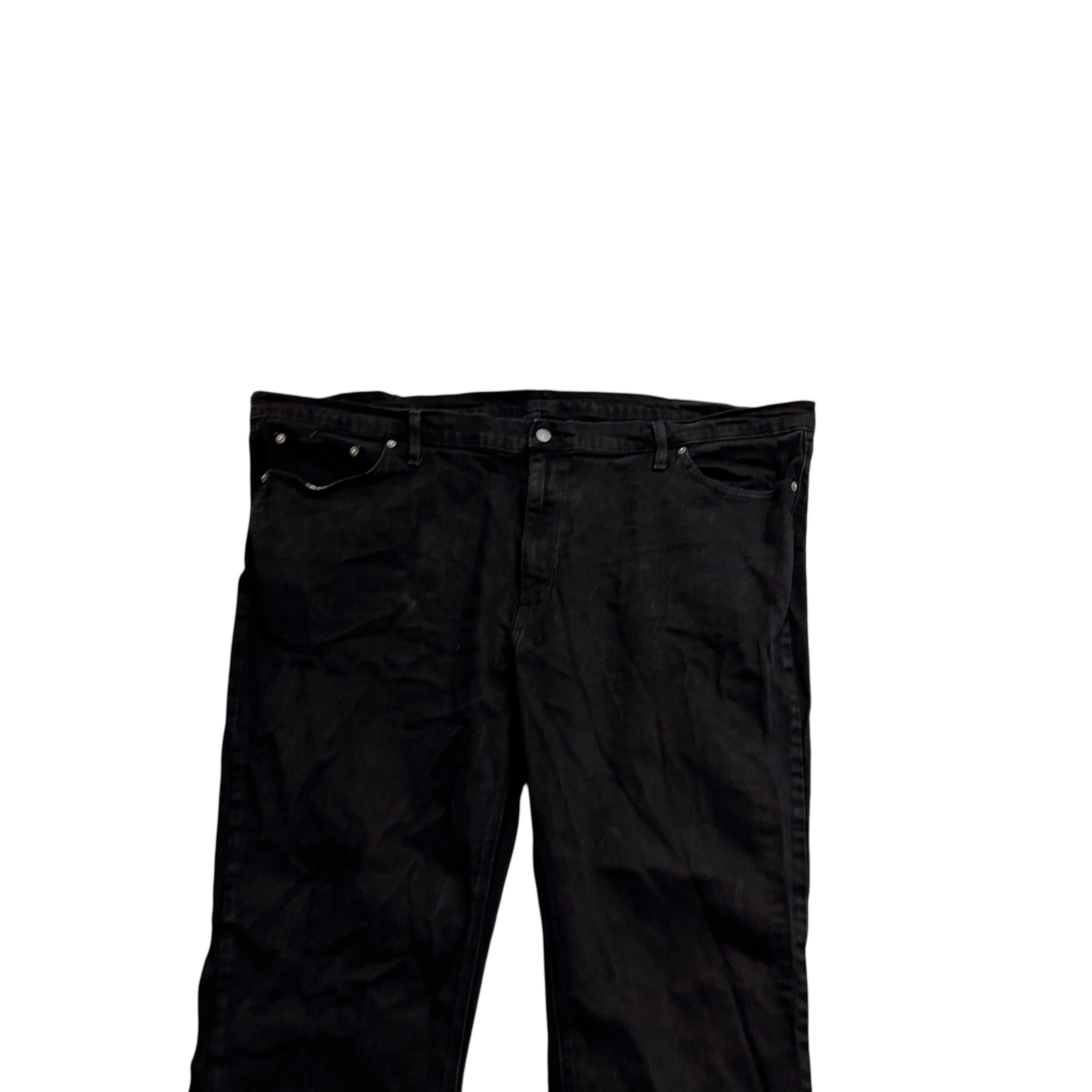 Levis 541 Jeans W52 L28 Mens Black Athletic Tapered Fit Stretch Denim (E)