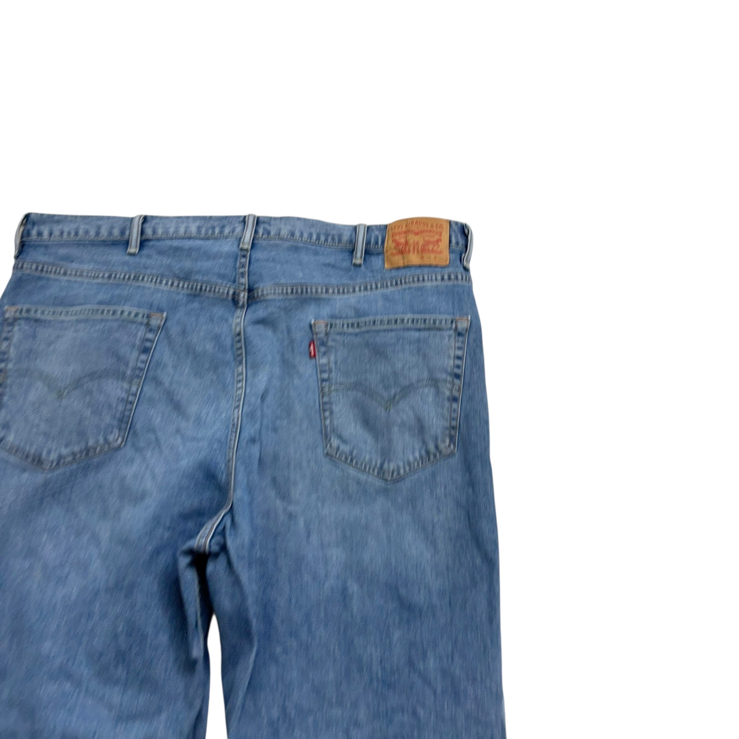 Levis 550 Jeans W42 L30 Mens Mid Blue Relaxed Straight Fit Stretch Denim (F)