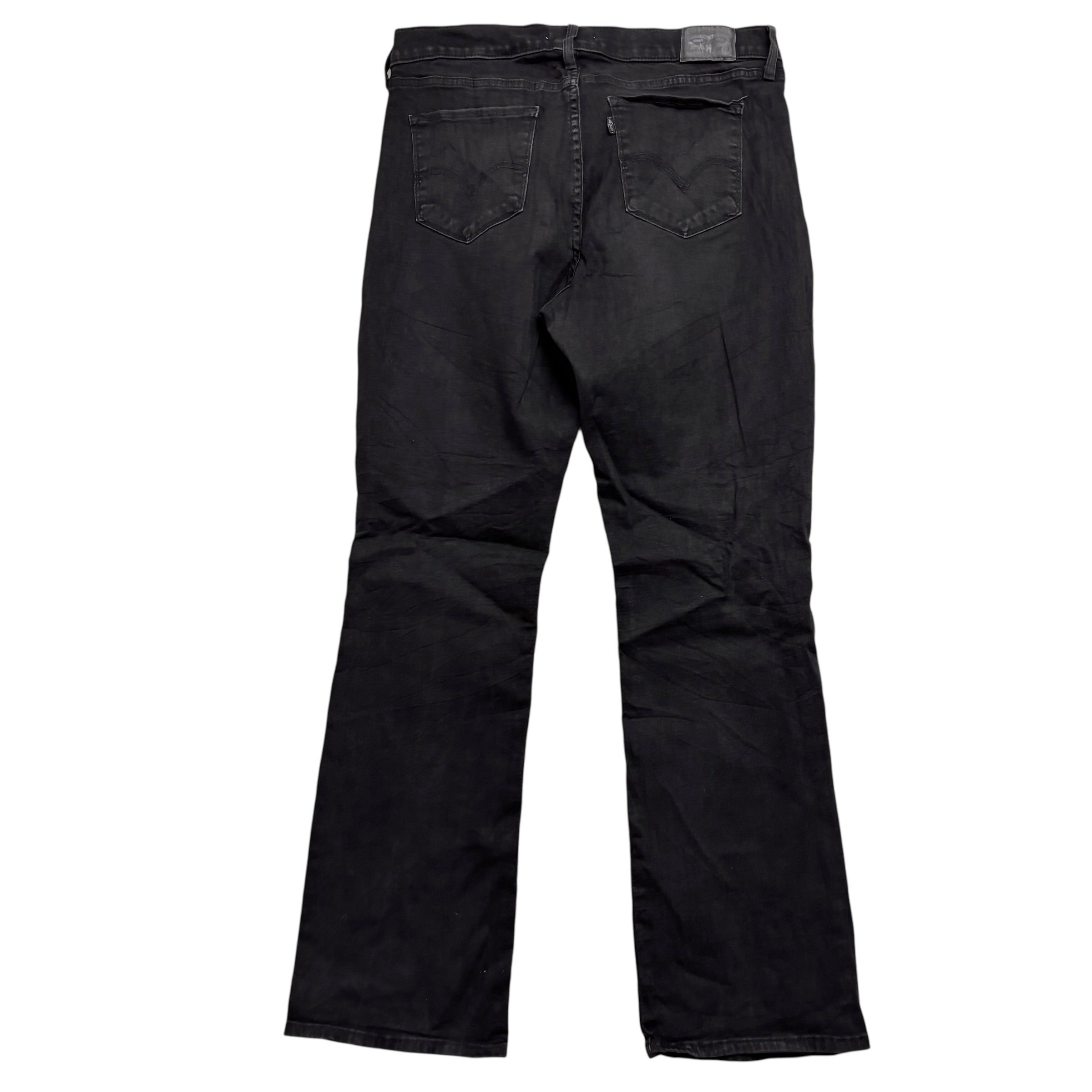 Levis Jeans W33 L32 Womens Classic Bootcut Fit Black Stretch Denim (E)