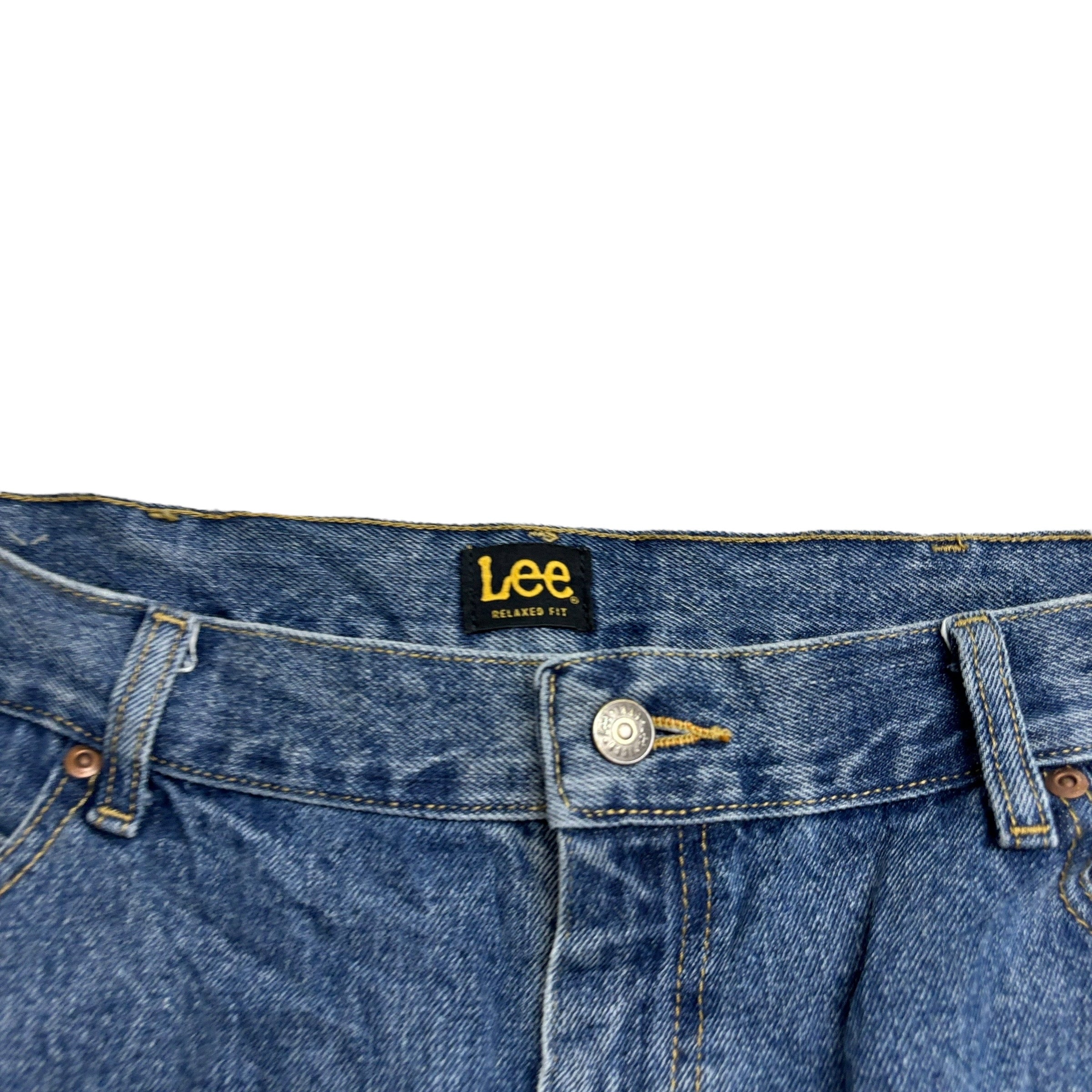 Lee Jeans W42 L32 Mens Mid Blue Baggy Relaxed Straight Fit Denim (E)