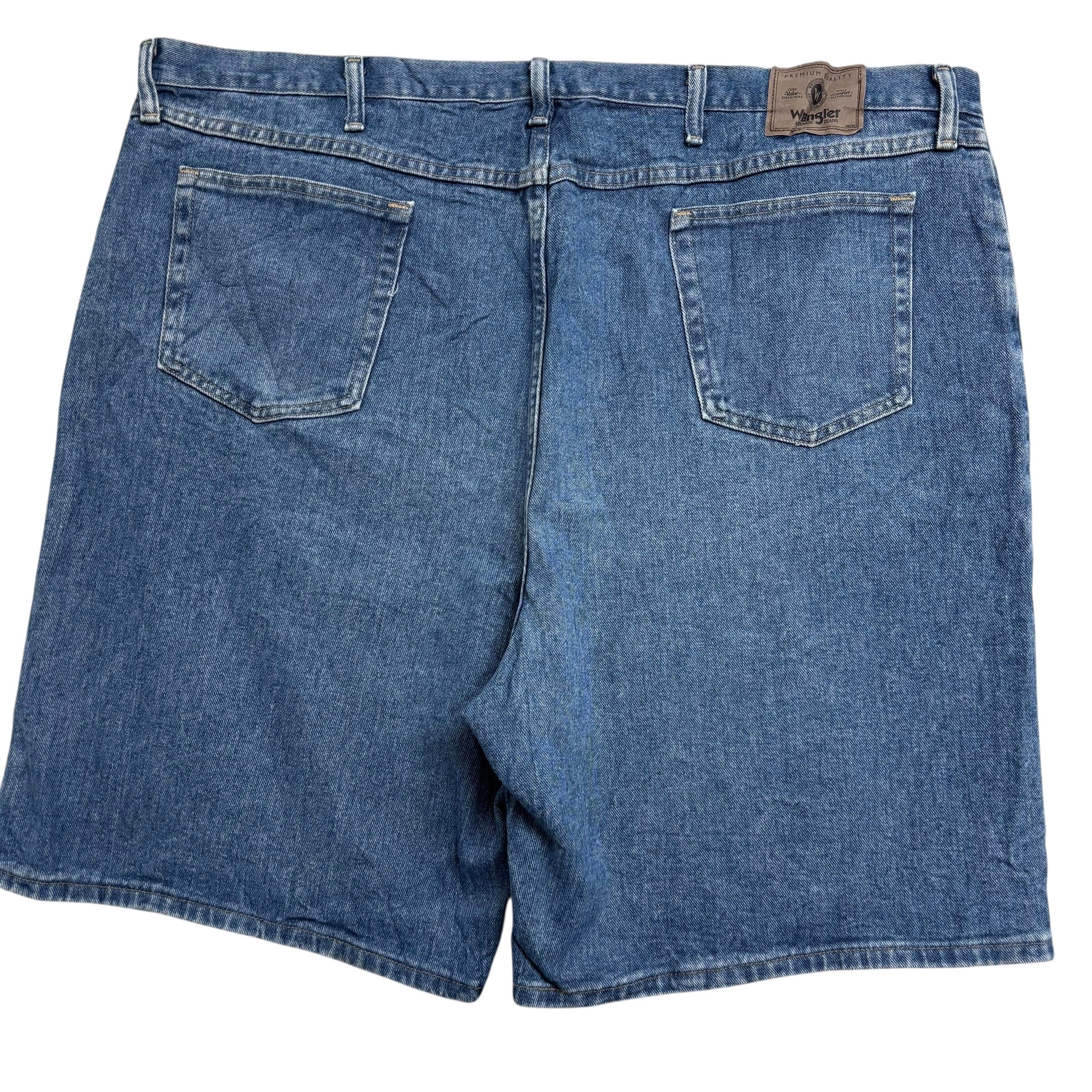Wrangler Baggy Jorts W48 Mens Denim Shorts Mid Blue Relaxed Fit (E)