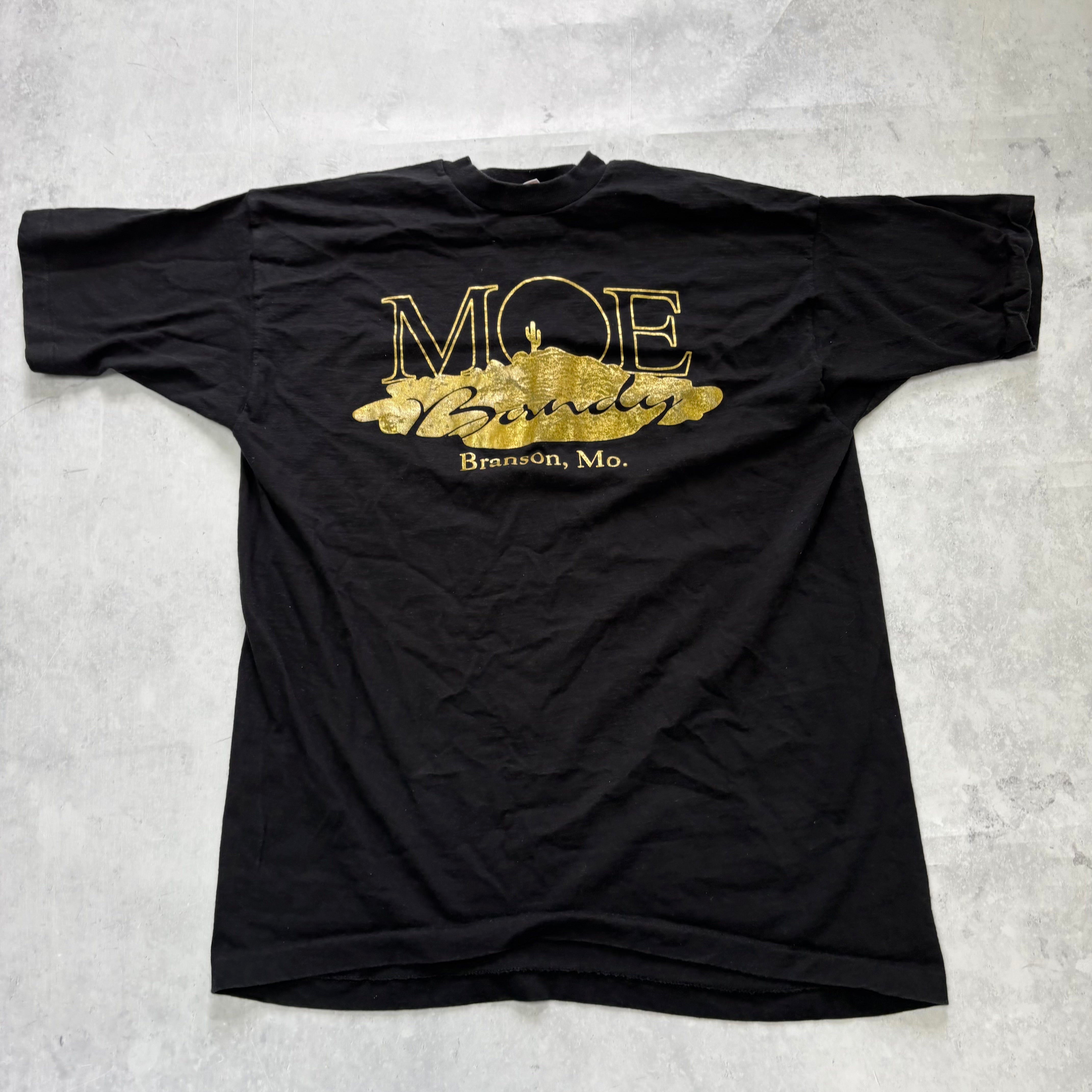 Vintage T Shirt Mens Large Black Single Stitch Graphic Print 90s Music (E)