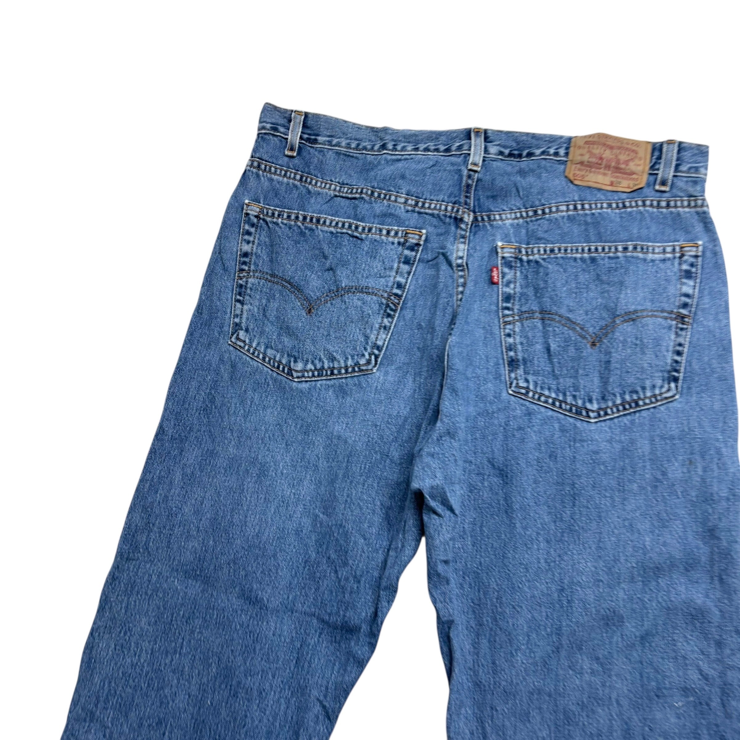 Levis 505 Jeans W36 L27 Mens Mid Blue Regular Straight Fit Vintage Denim