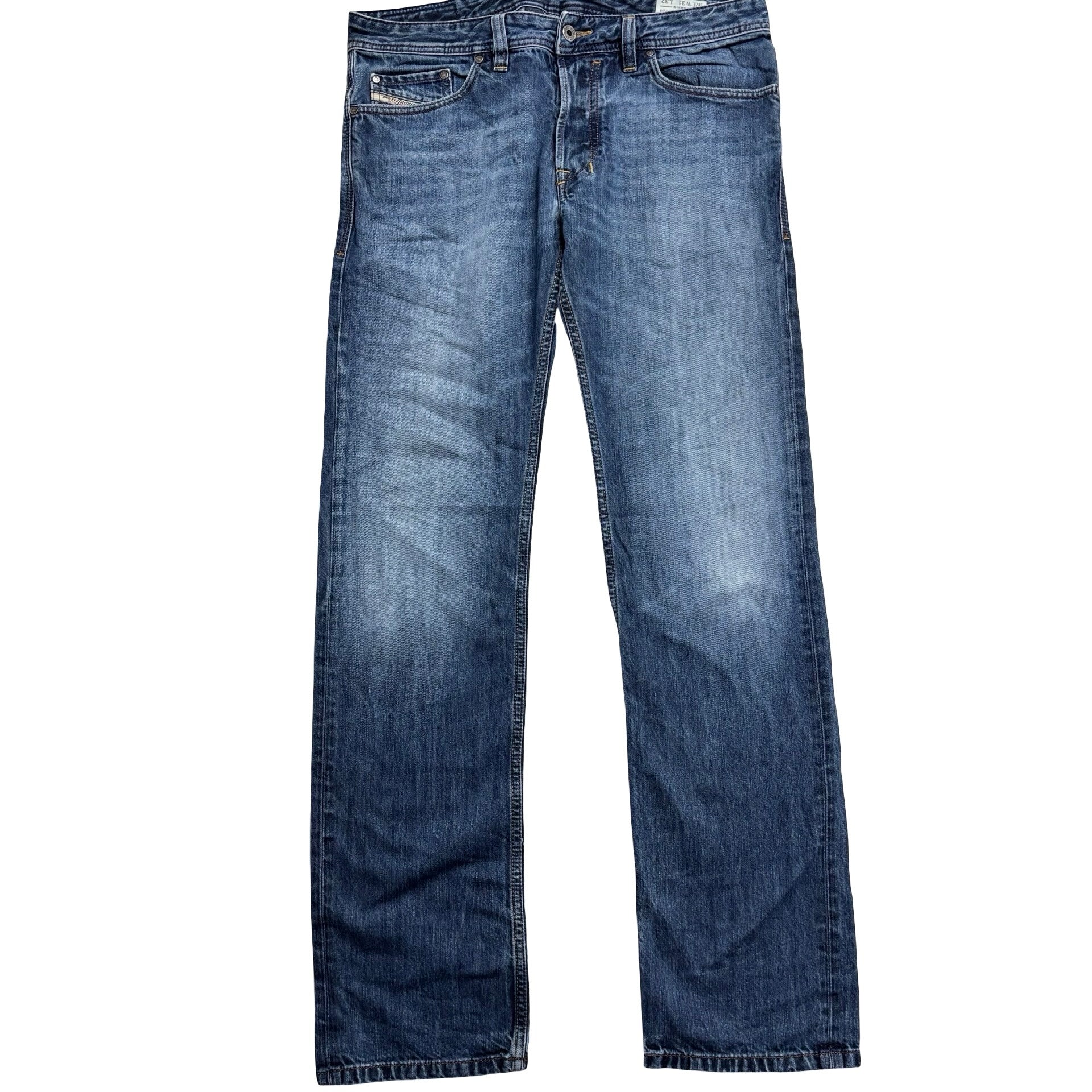 Diesel Safado Jeans W32 L32 Mens Mid Blue Slim Straight Fit Denim (E)