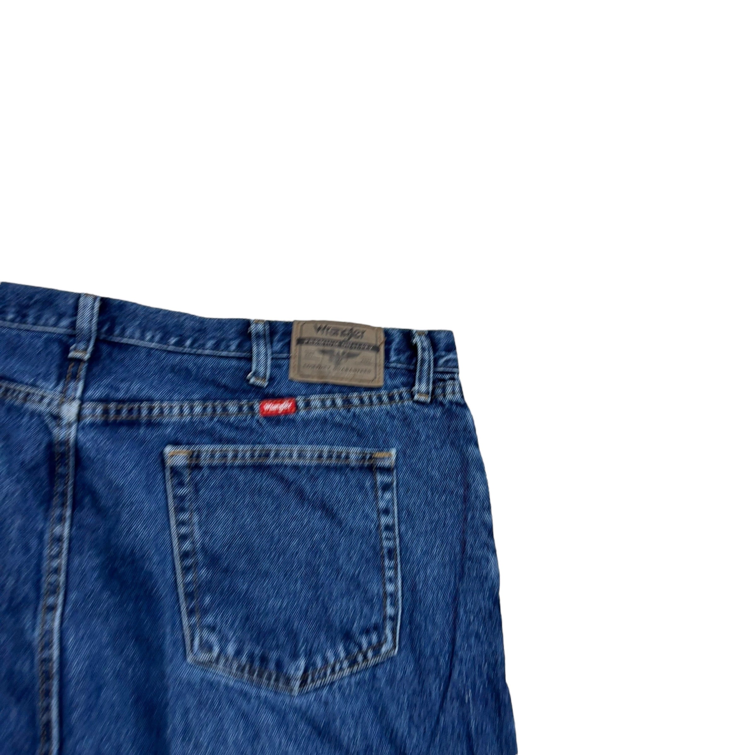 Wrangler Jeans W44 L30 Mens Mid Blue Regular Straight Fit Denim (F)