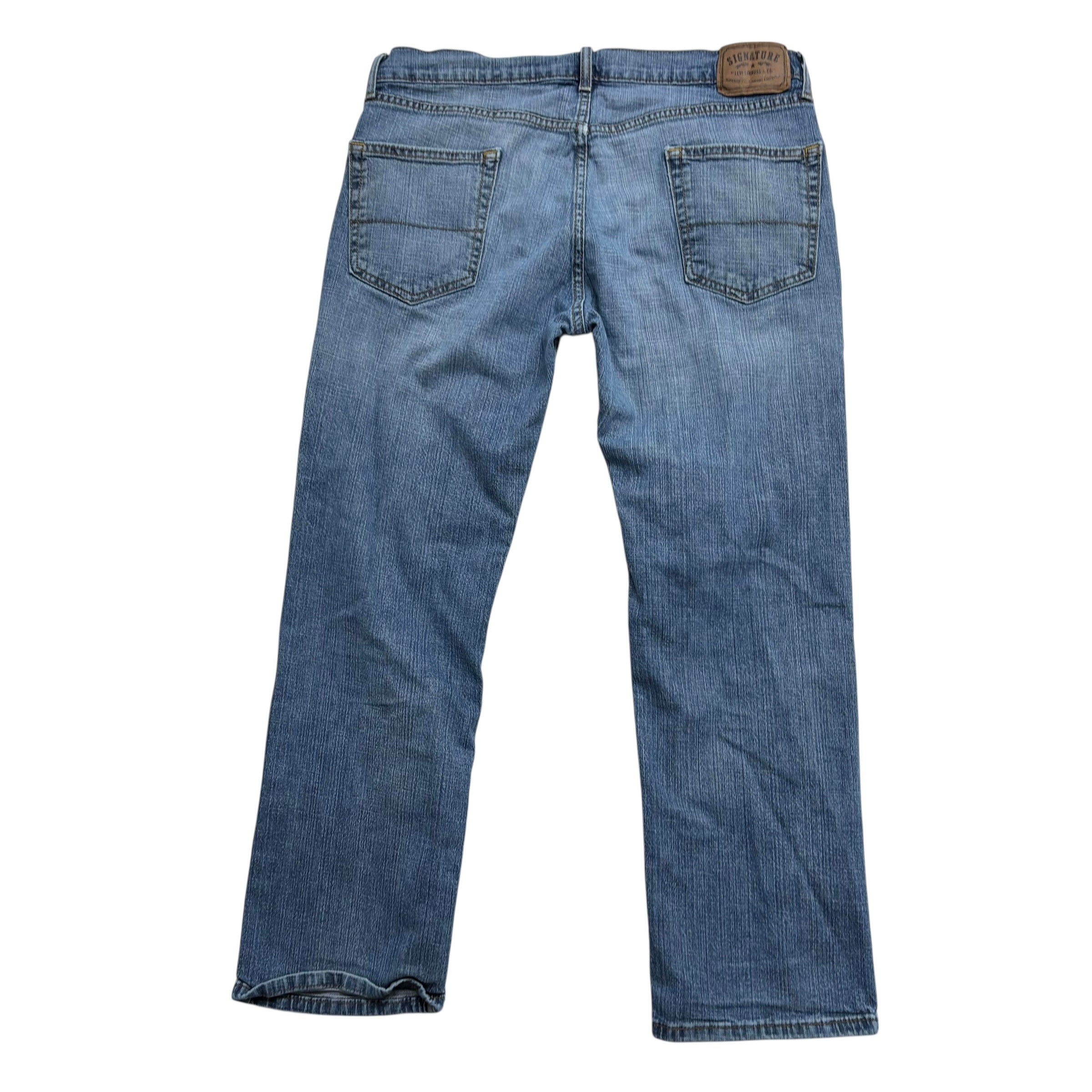 Levis Signature Jeans W36 L30 Mens Mid Blue Baggy Relaxed Fit Stretch