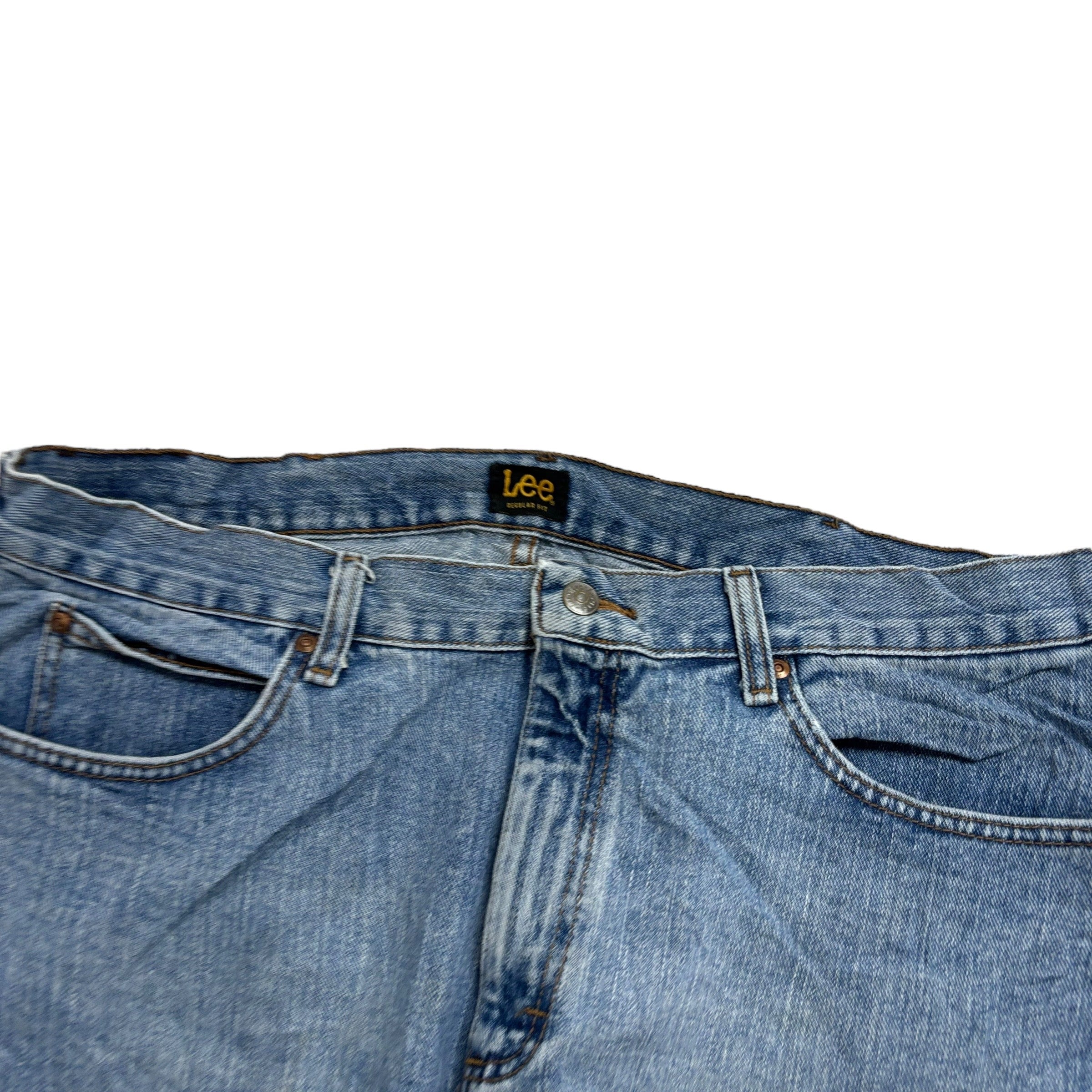 Lee Jeans W38 L30 Mens Light Blue Regular Straight Fit Denim (E)