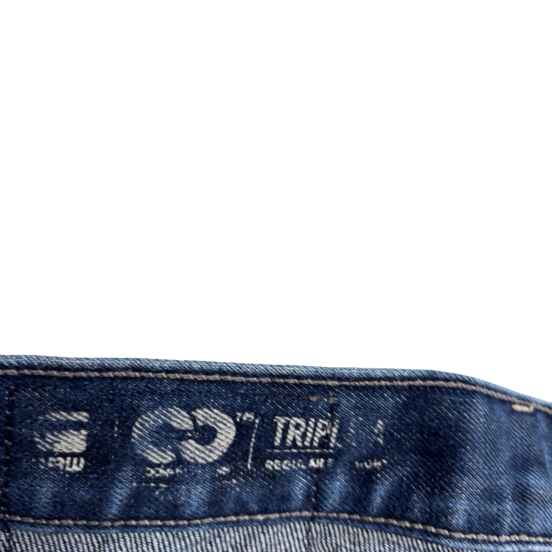 G Star Triple A Jeans W30 L30 Mens Dark Blue Slim Straight Fit Denim (E)