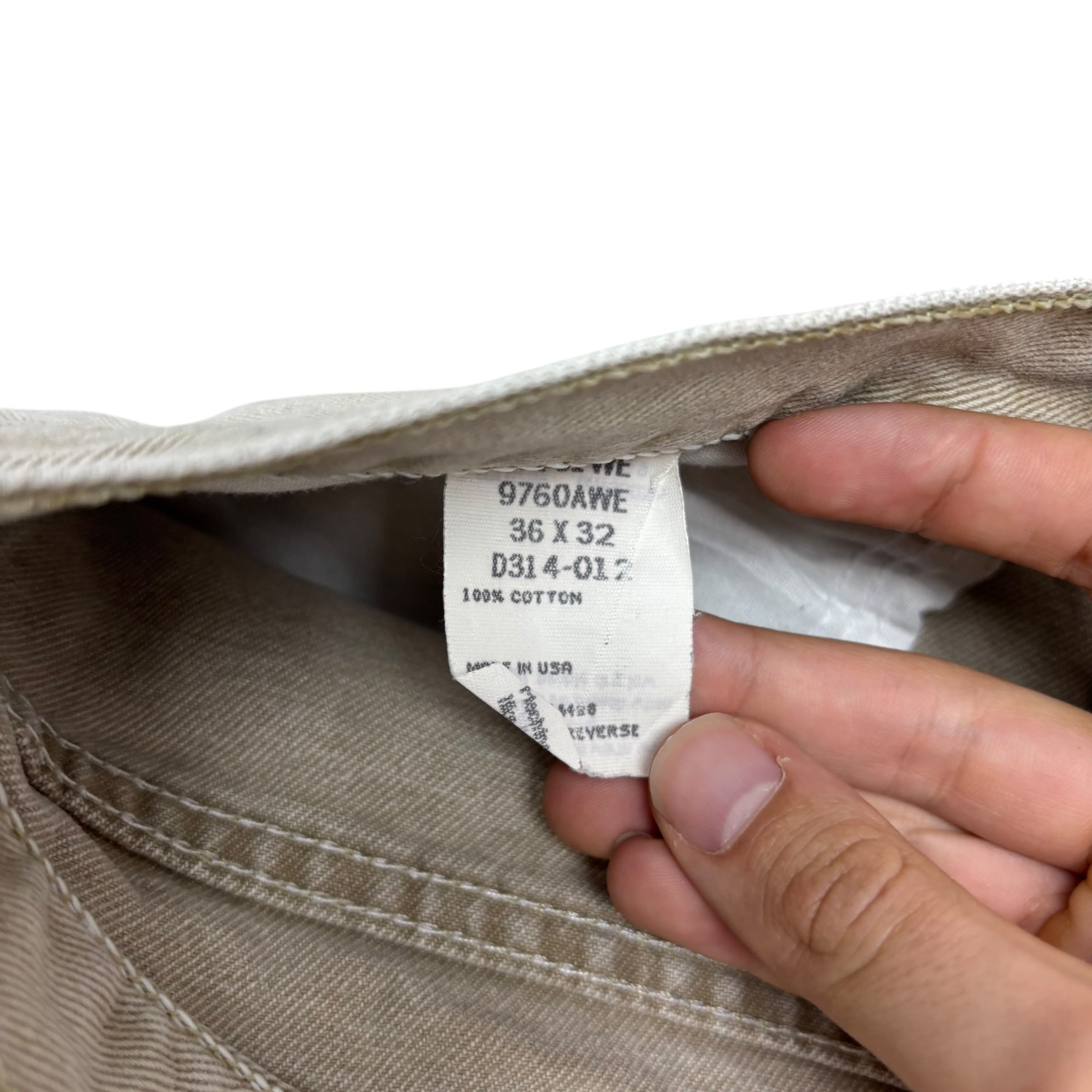 Wrangler Jeans W34 L31 Mens Cream Relaxed Tapered Fit Vintage Denim