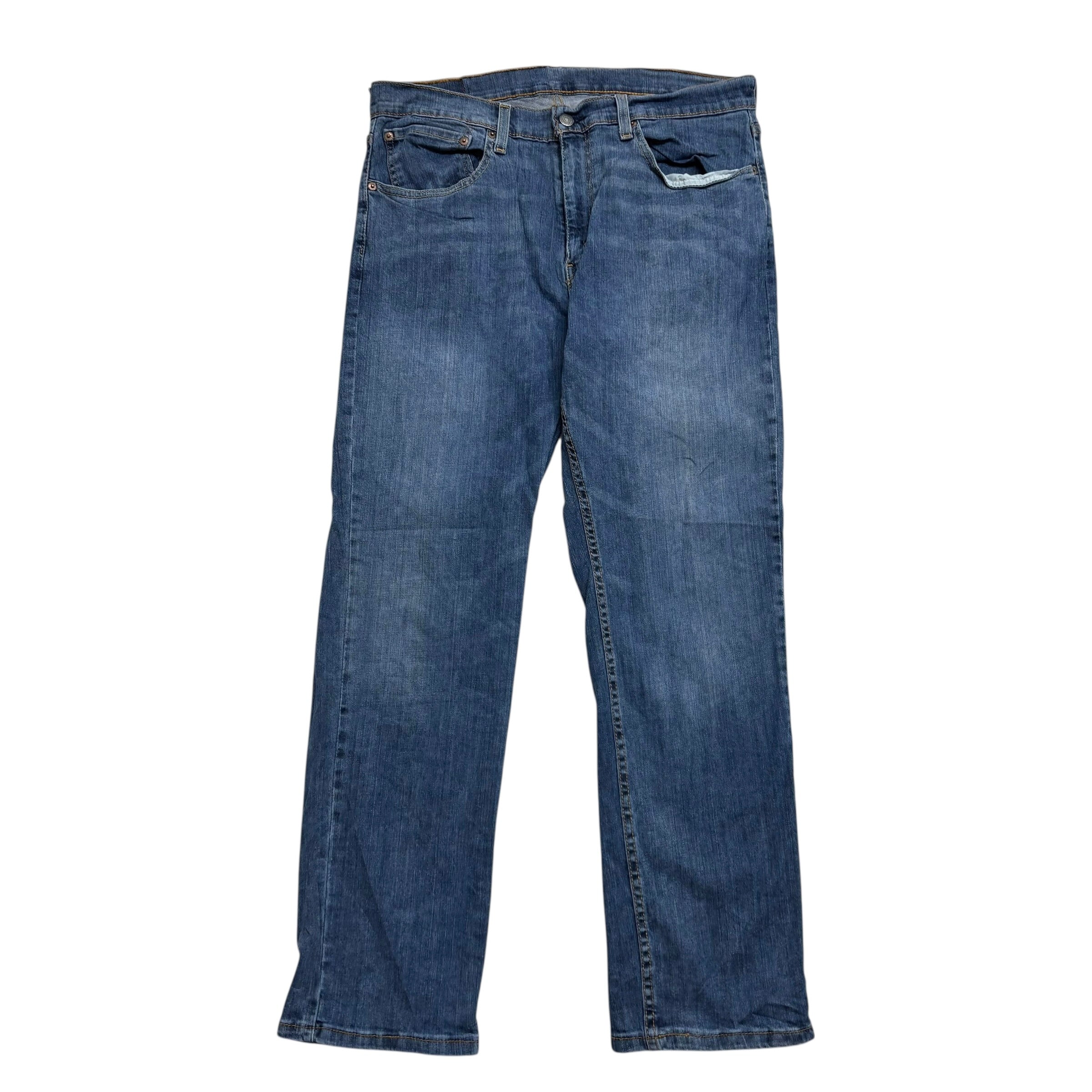 Levis 559 Jeans W34 L30 Mens Mid Blue Regular Straight Fit Stretch Denim