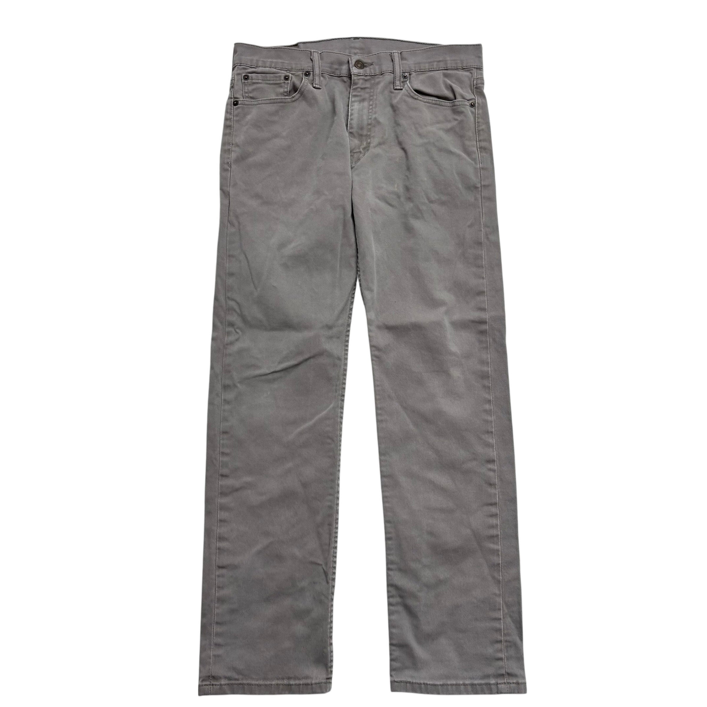 Levis 513 Jeans W32 L30 Mens Grey Slim Straight Fit Stretch Denim