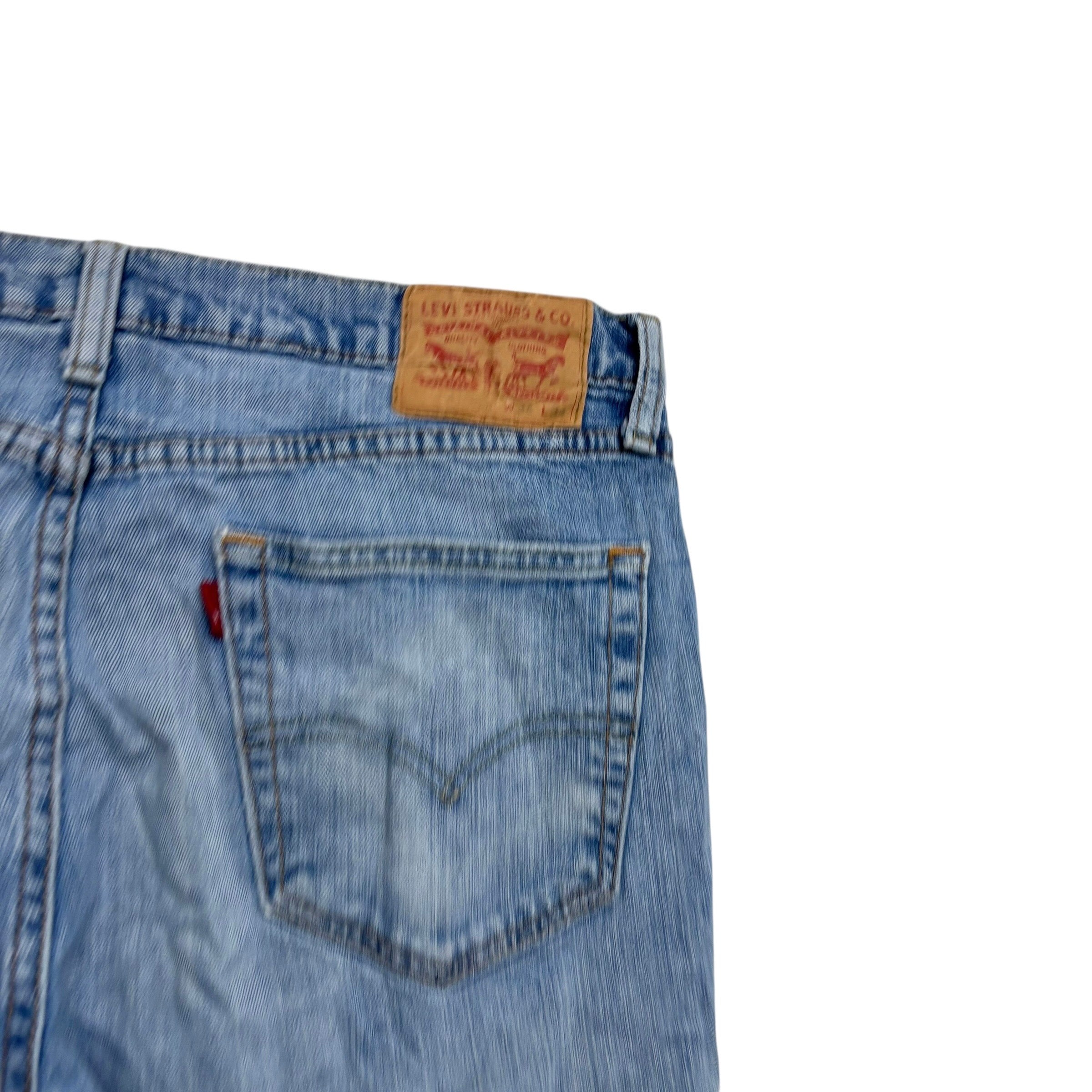 Levis 541 Jeans W34 L33 Mens Light Blue Athletic Tapered Fit Stretch Denim (F)