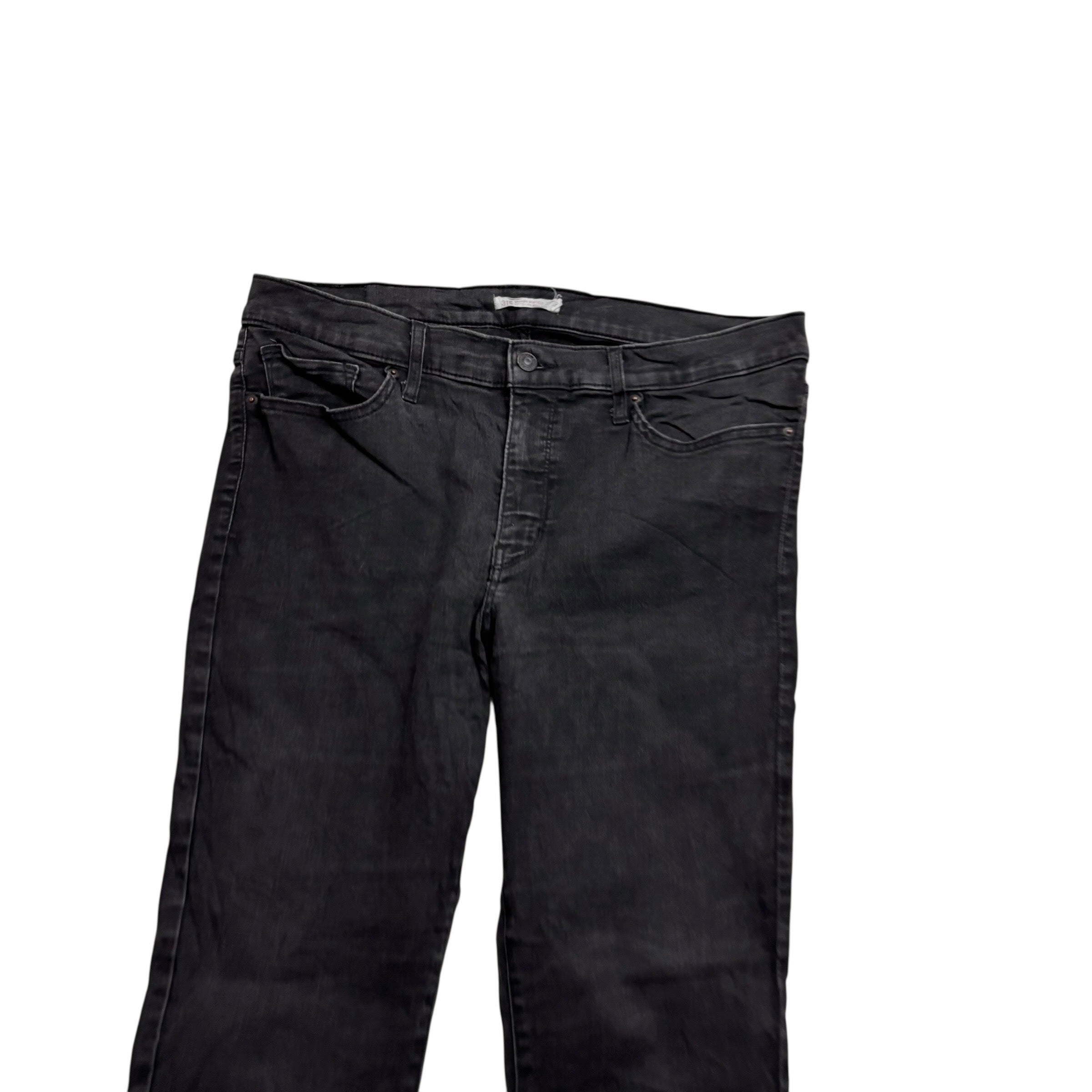 Levis Jeans W33 L32 Womens Shaping Bootcut Black Stretch Denim (E)