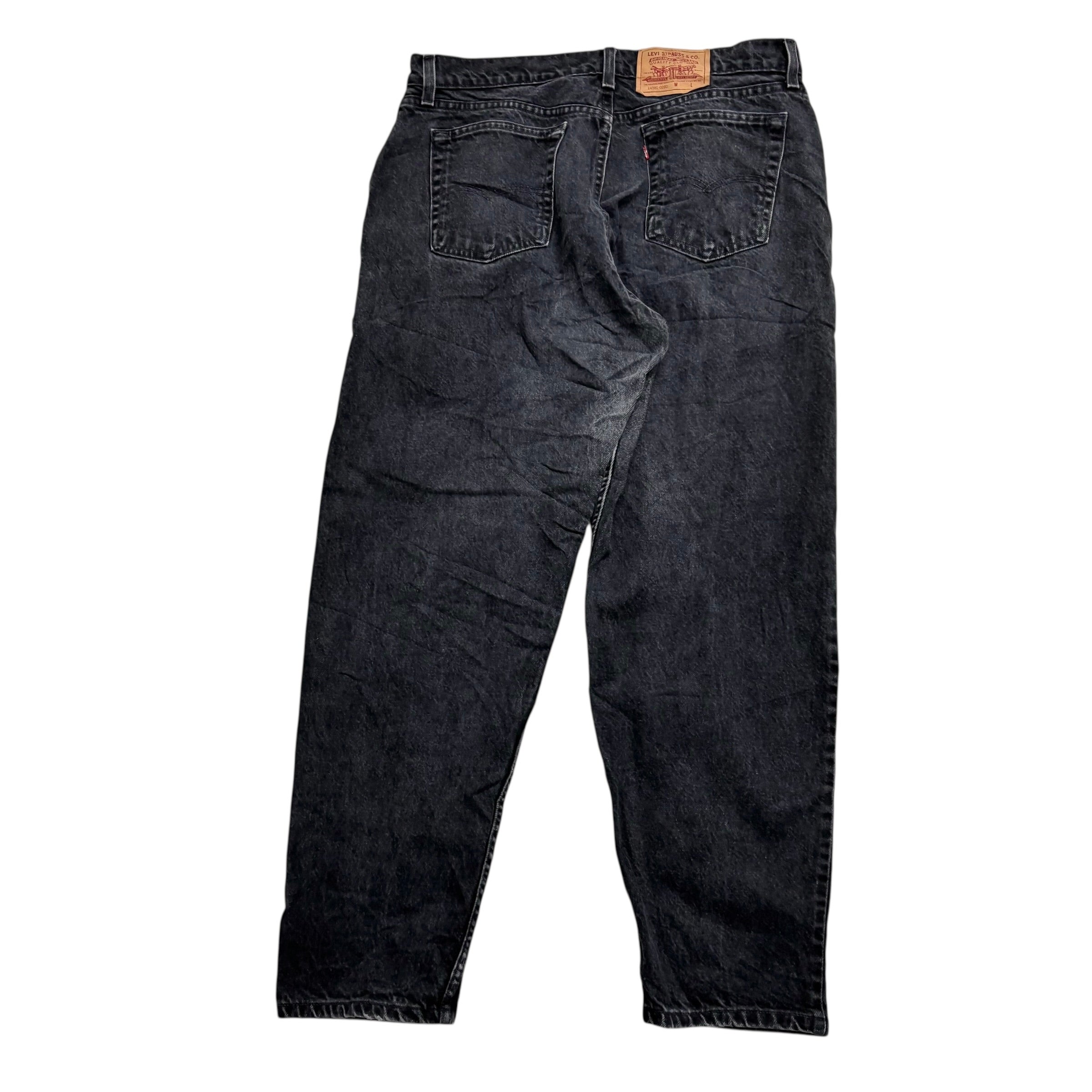 Levis 561 Jeans W34 L29 Womens Black Relaxed Tapered Made In USA Vintage (E)