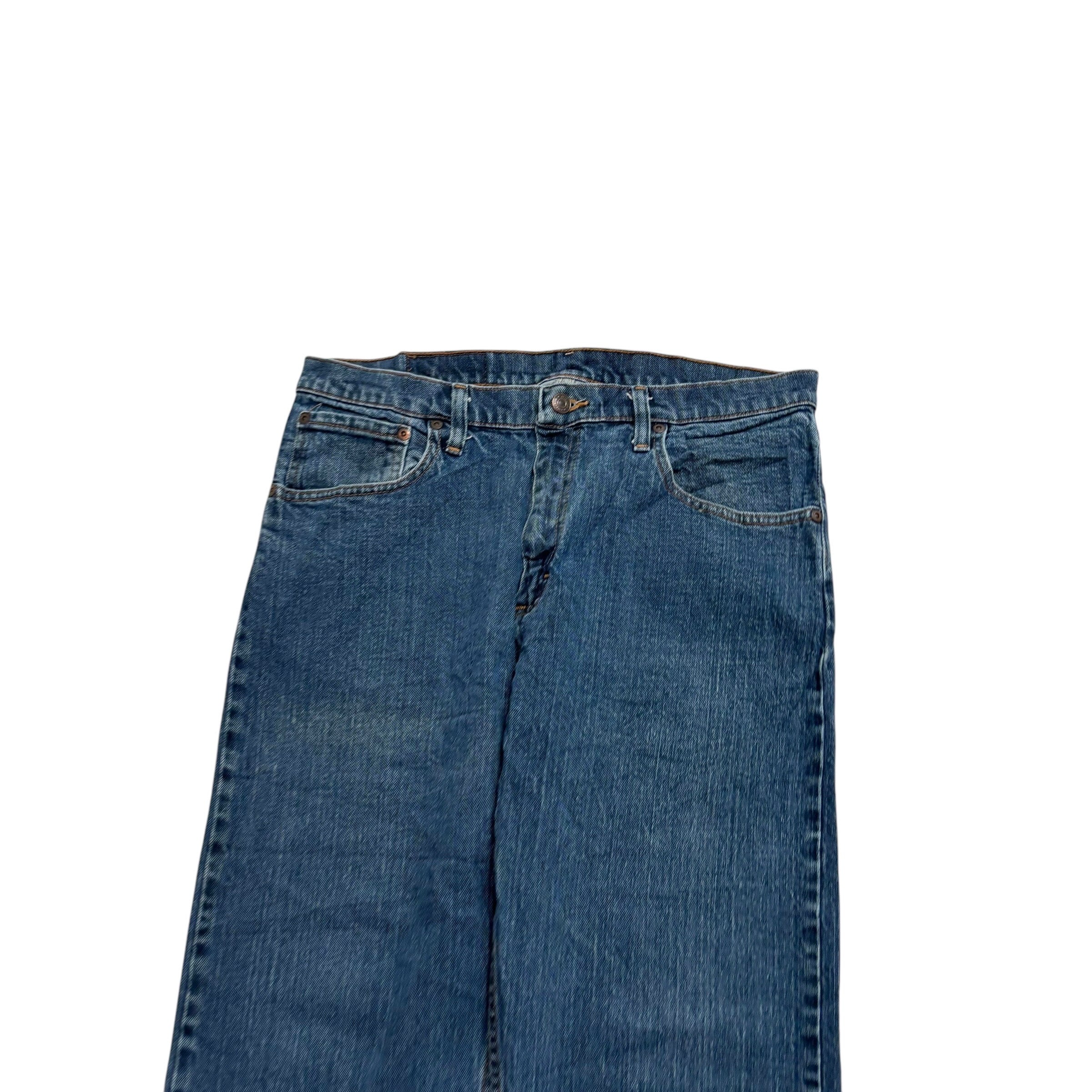 Wrangler Jeans W33 L30 Mens Dark Blue Regular Straight Fit Stretch Denim (E)