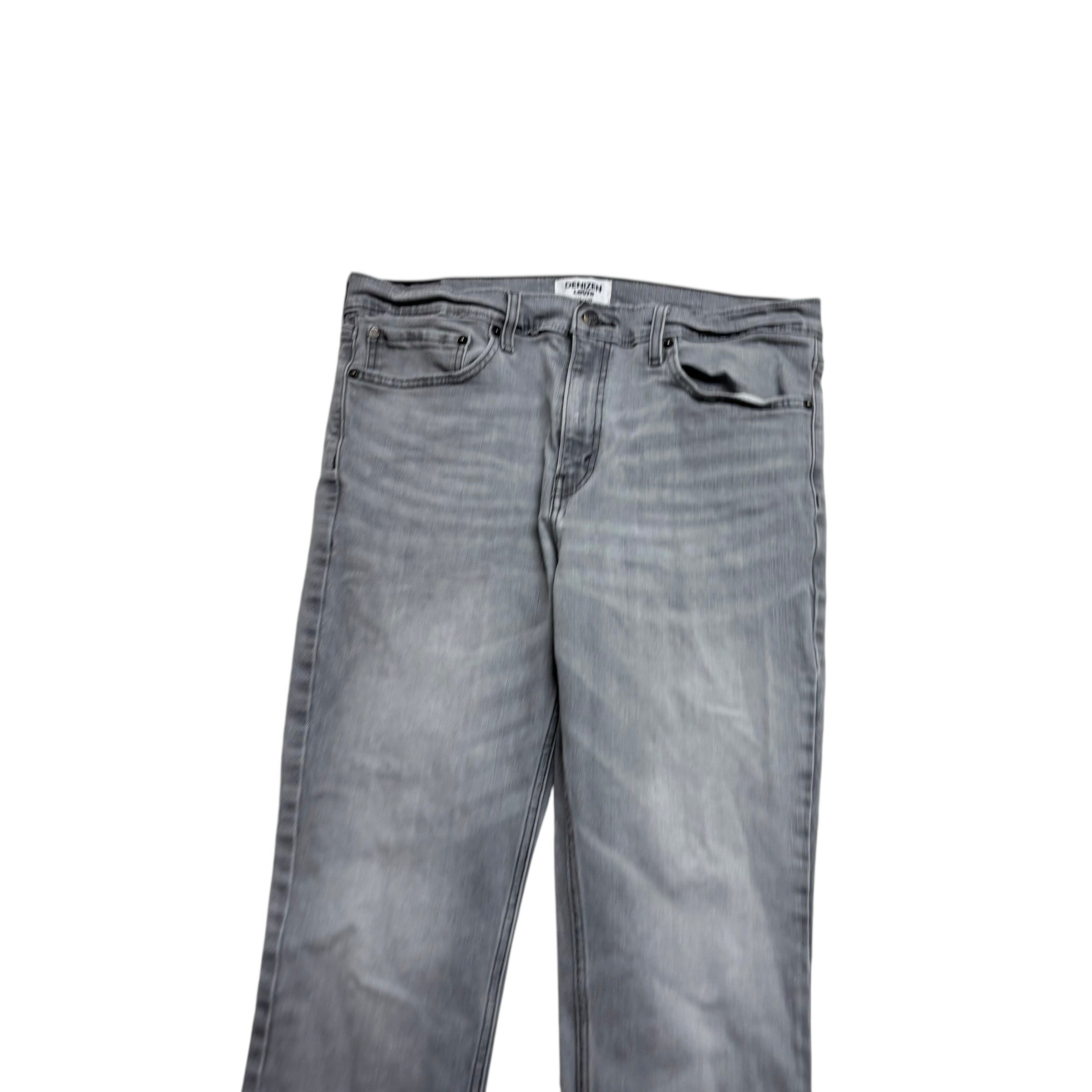 Levis Denizen Jeans W34 L32 Mens Grey Slim Fit Stretch Denim