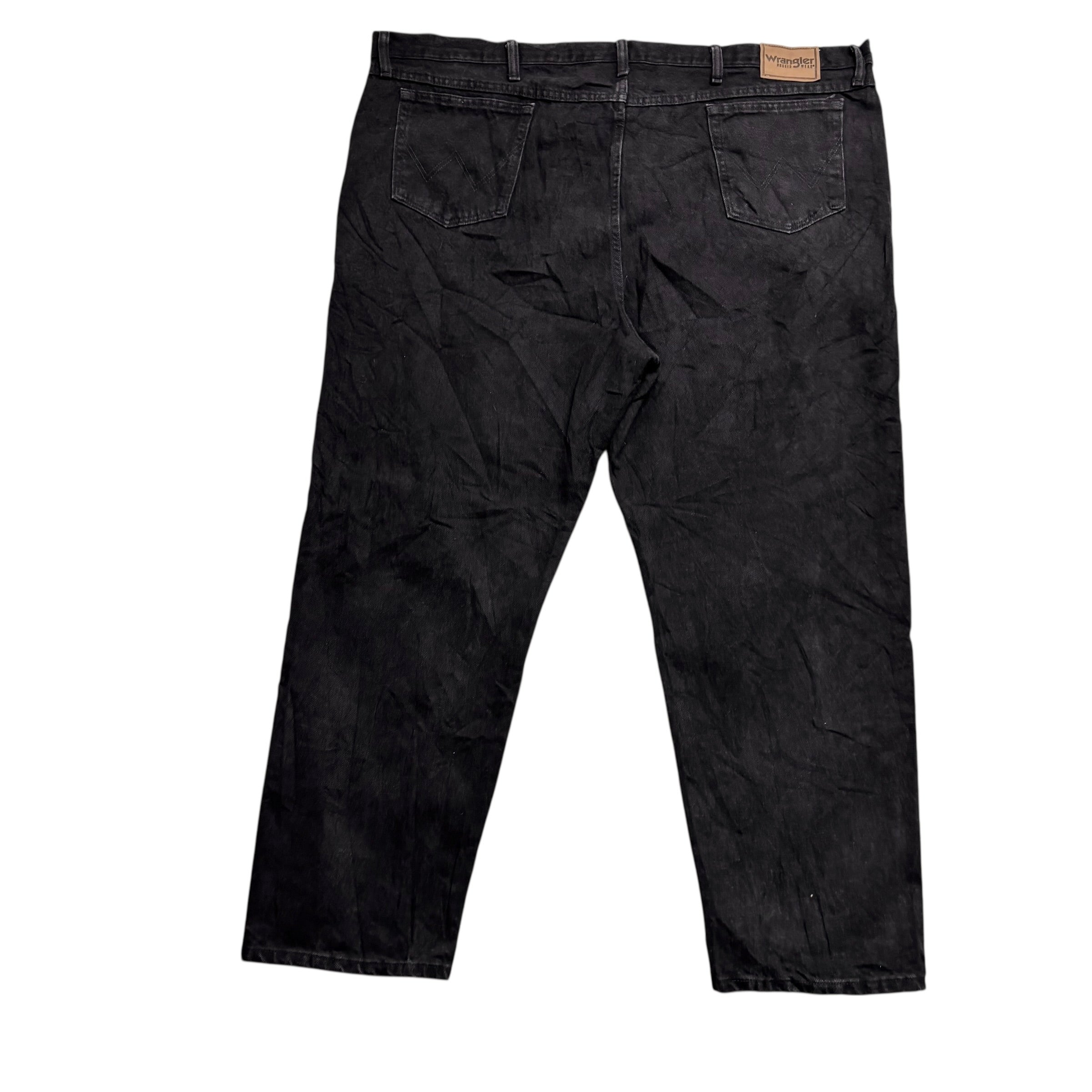 Wrangler Jeans W50 L30 Mens Black Relaxed Straight Fit Vintage Denim (E)