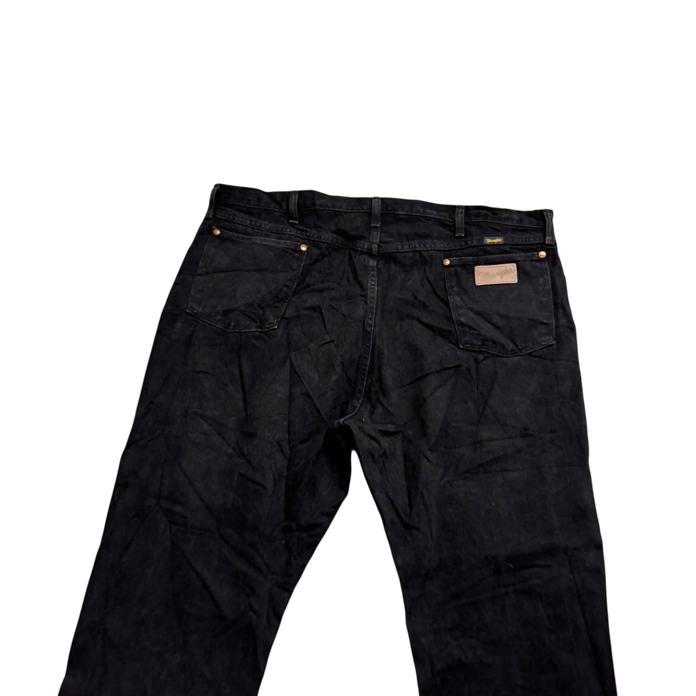 Wrangler Jeans Cowboy Cut W44 L30 Mens Black 13MWZ Made In USA Vintage (E)