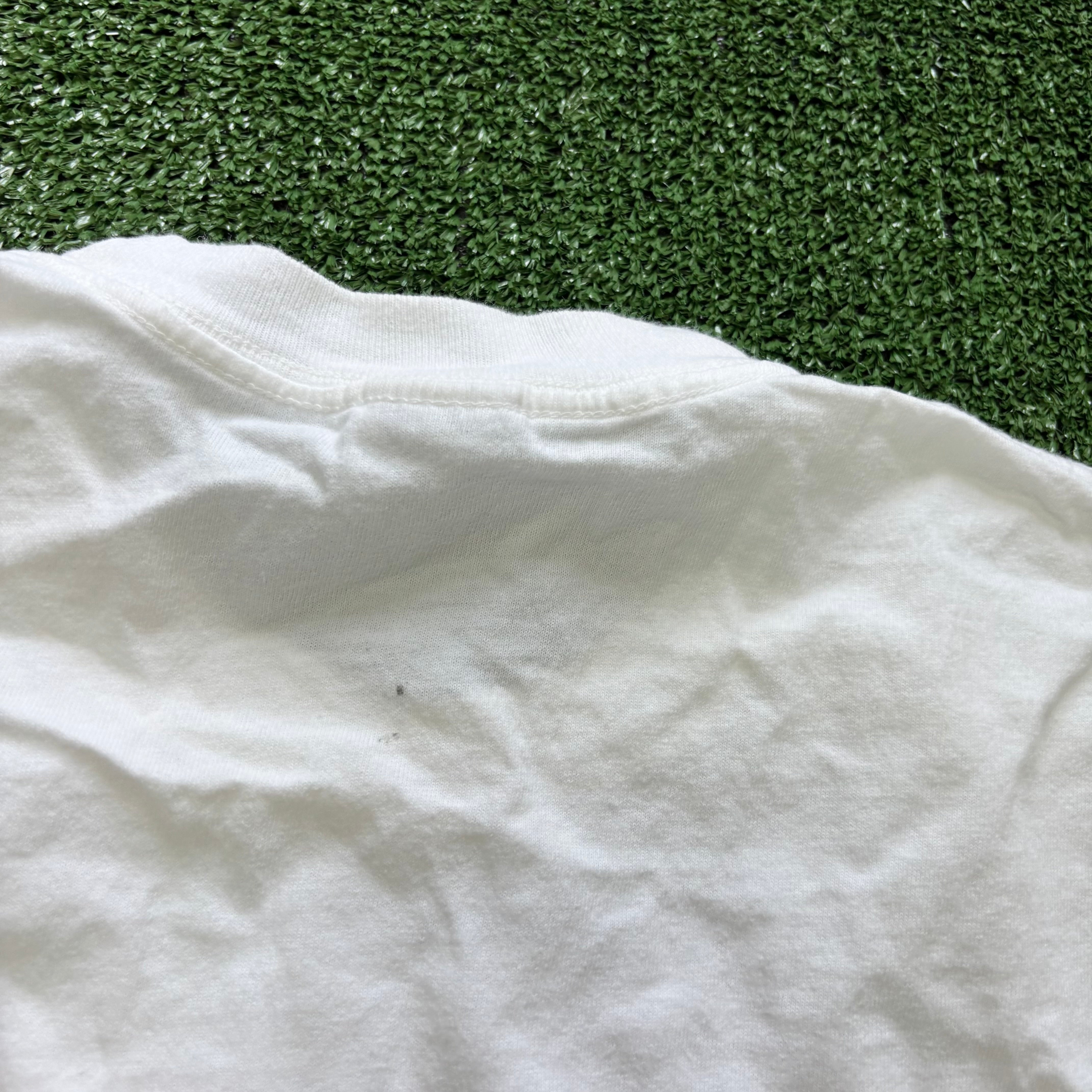 Vintage T Shirt Mens Large White Single Stitch Graphic Print 90s USA