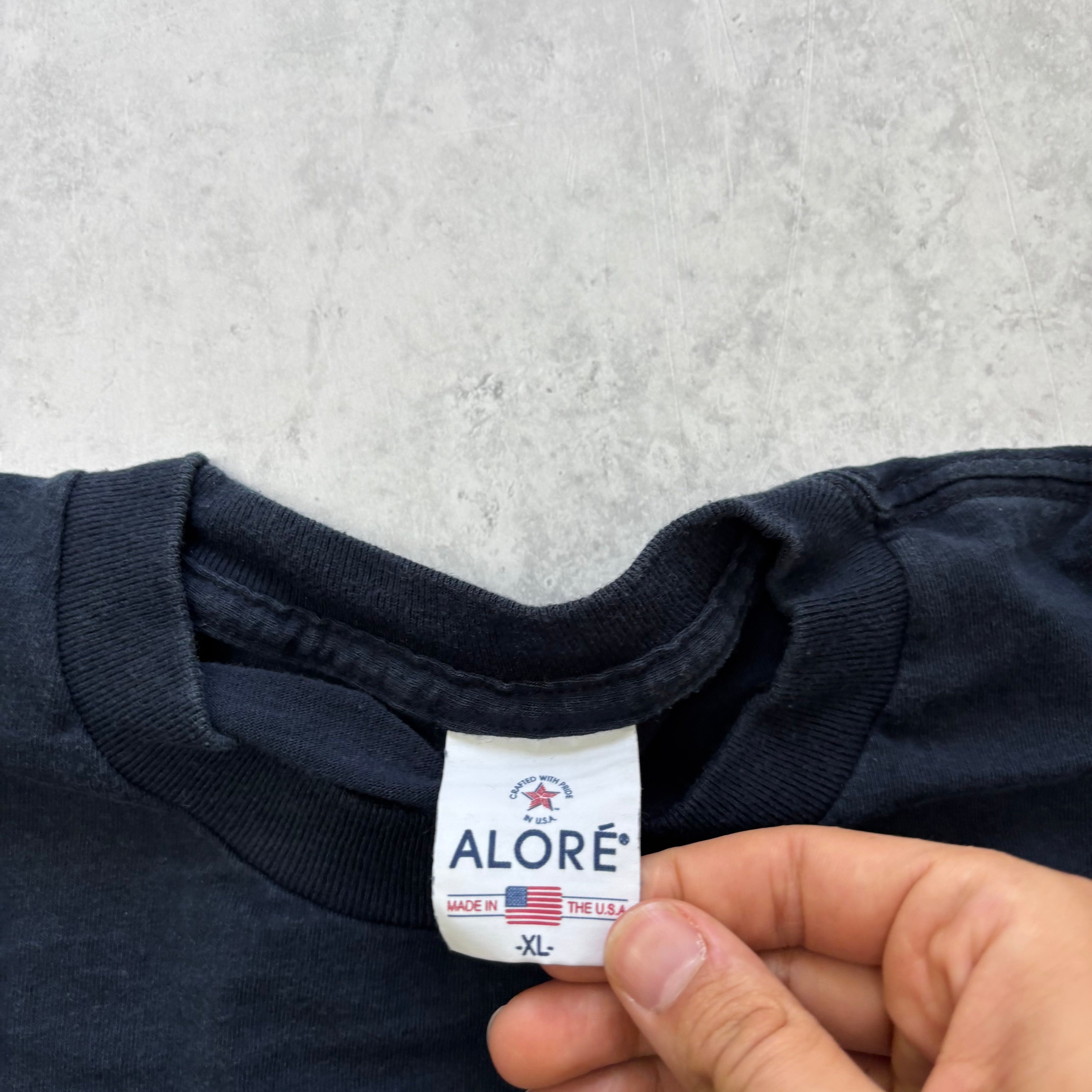 Vintage T Shirt Mens XL Navy Blue Single Stitch Graphic Print 90s USA (F)