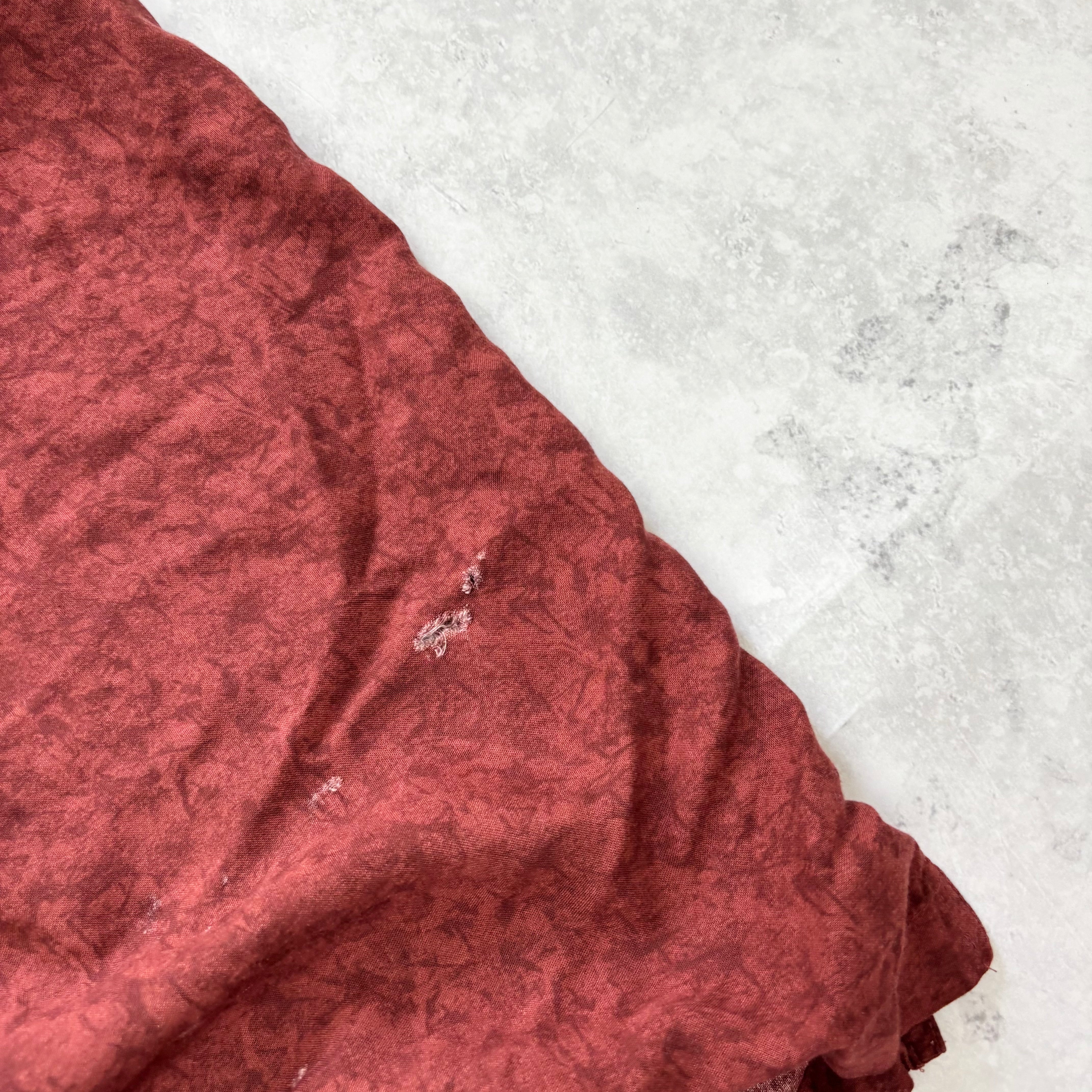 Hawaiian Shirt Mens XL Red Floral Aloha Short Sleeve Rayon (F)