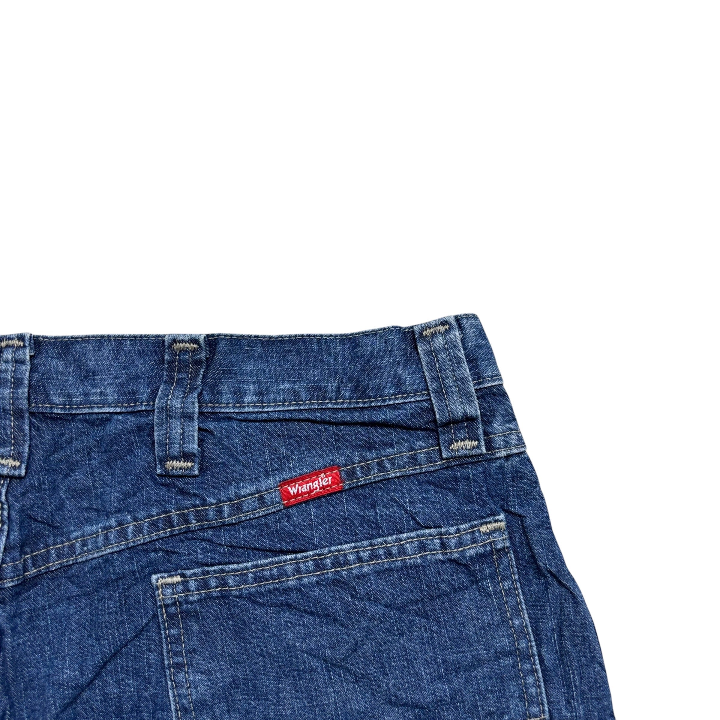 Wrangler Baggy Jorts W36 Mens Dark Blue Denim Shorts Relaxed Fit Carpenter (E)