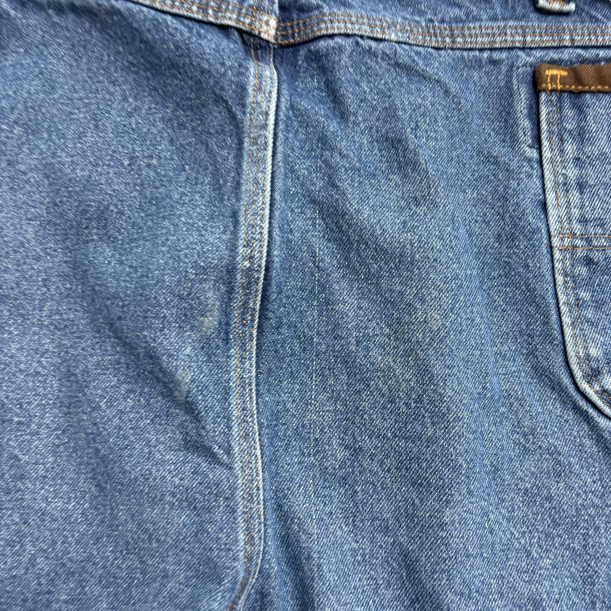 Wrangler Carpenter Jeans W52 L30 Mens Mid Blue Relaxed Straight Fit Denim (F)