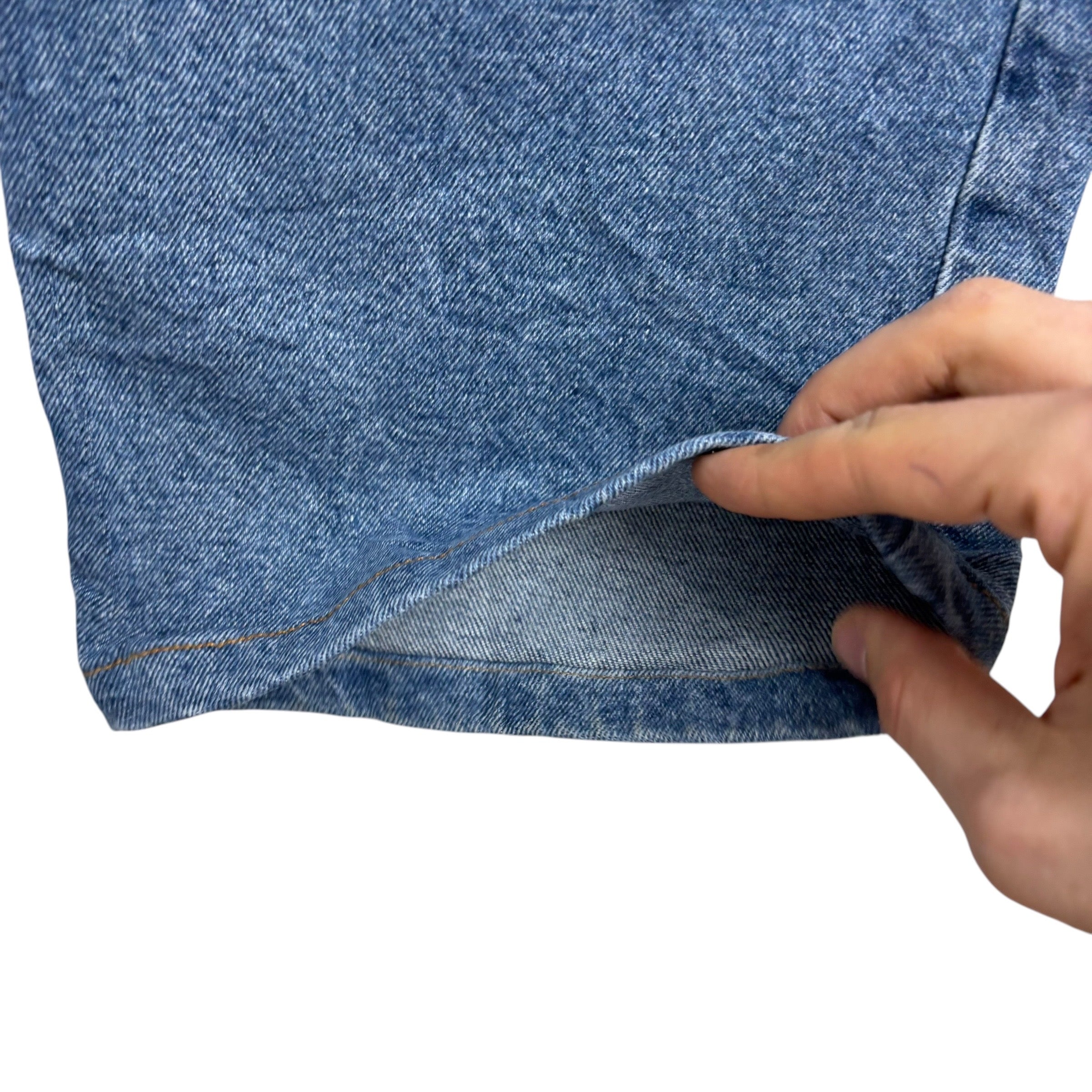 Wrangler Jeans W46 L28 Mens Light Blue Regular Straight Fit Stretch Denim (E)