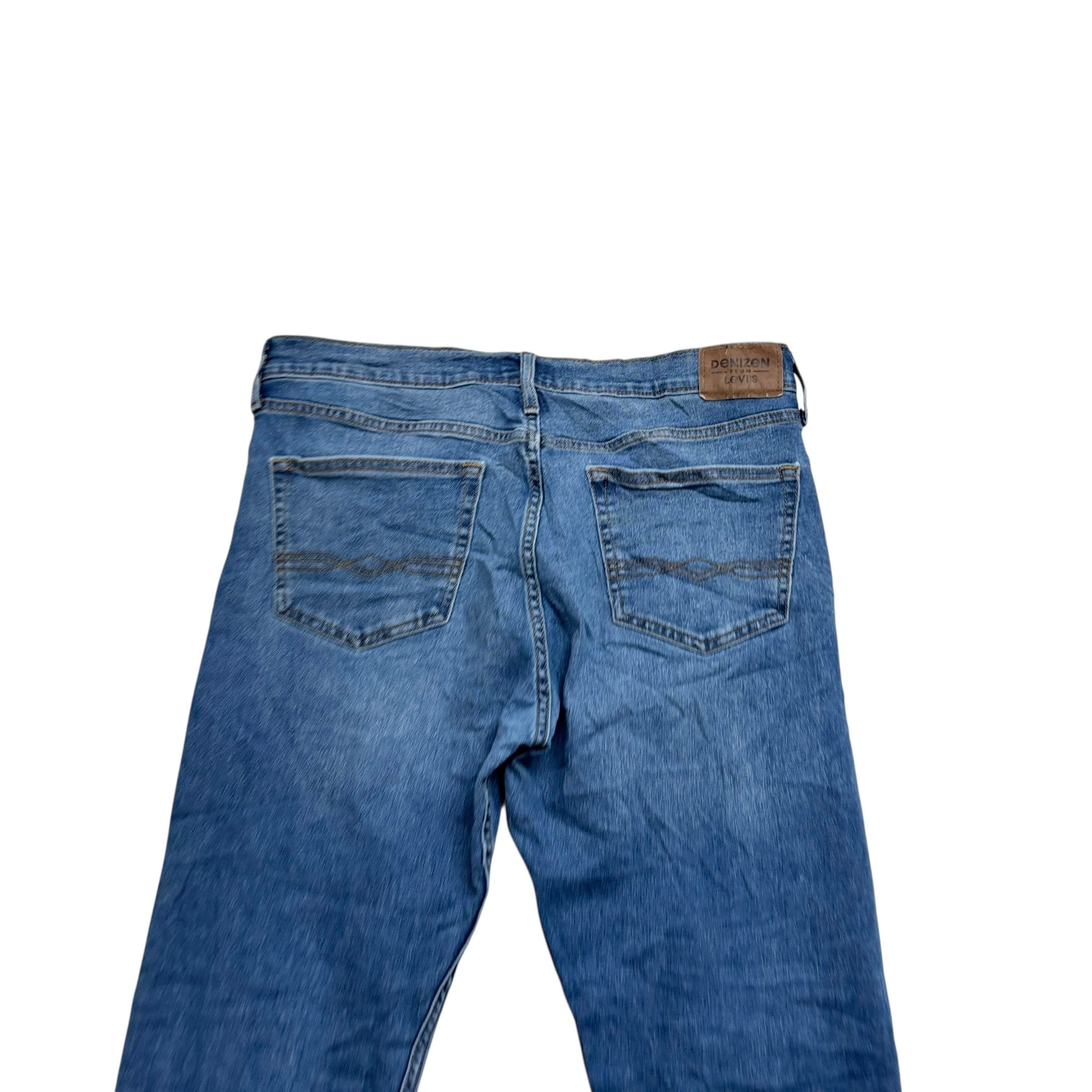 Levis Denizen Jeans W34 L32 Mens Mid Blue Slim Straight Stretch Denim (F)