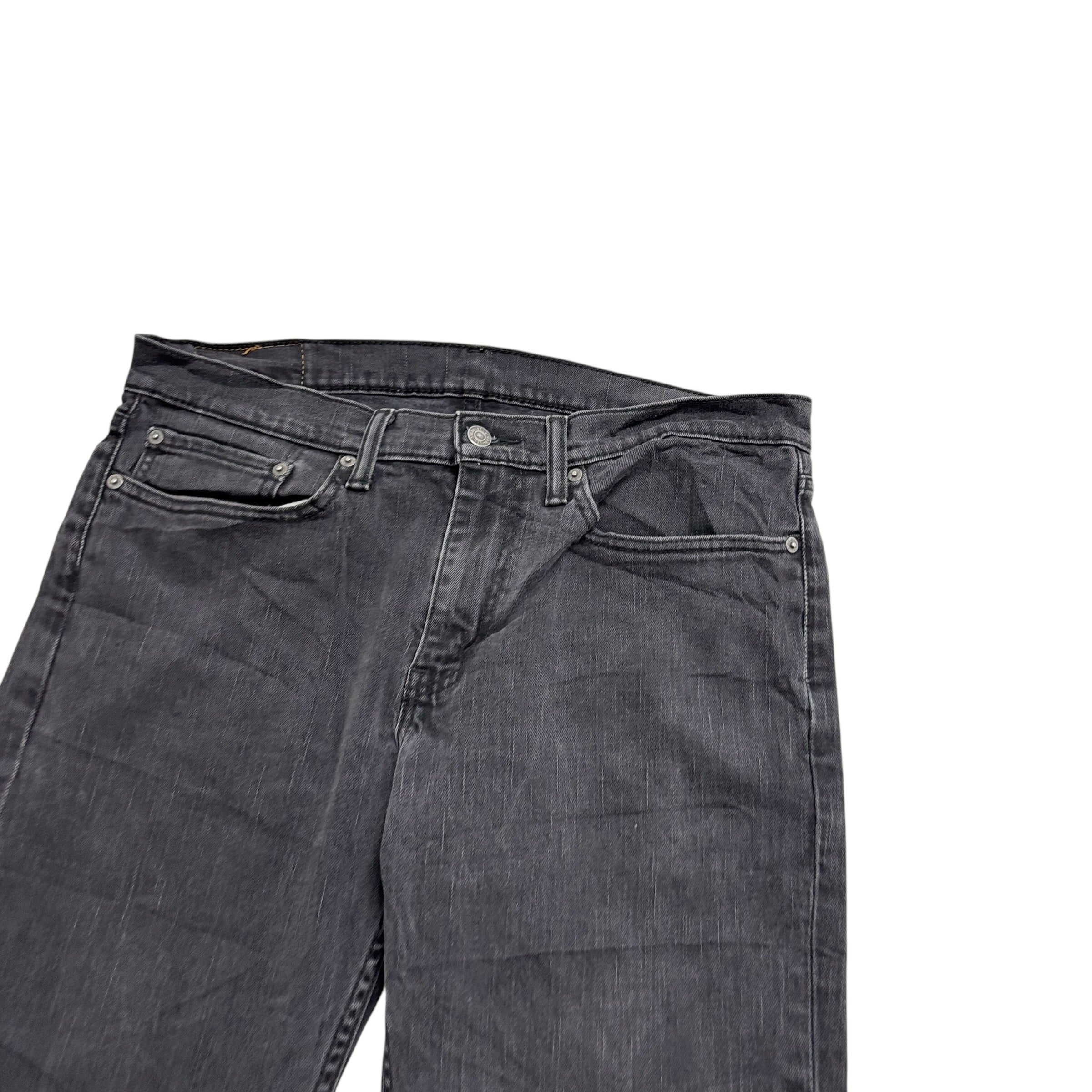 Levis 514 Jeans W34 L31 Mens Black Regular Straight Fit Stretch Denim
