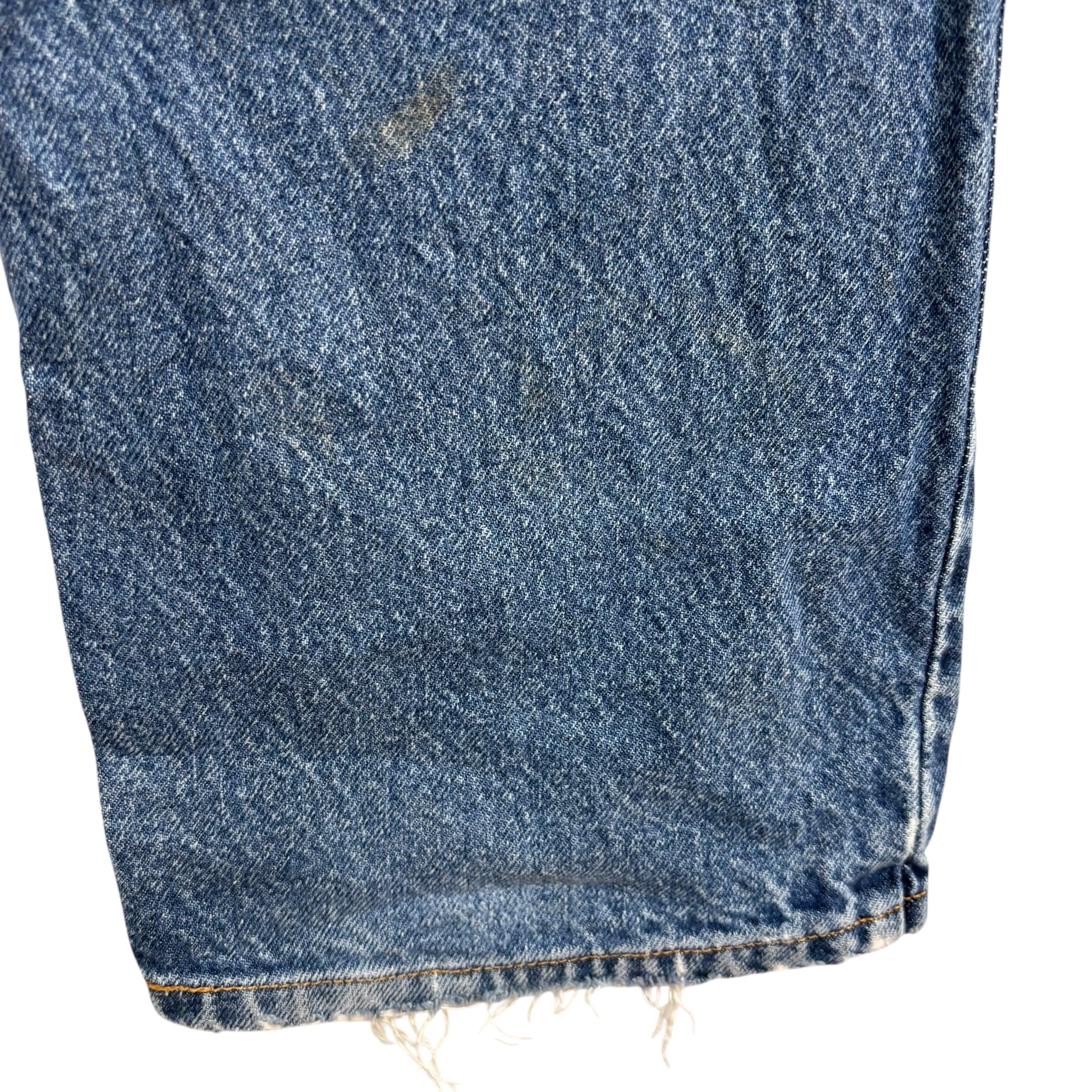 Levis 505 Jeans W36 L32 Mens Mid Blue Regular Straight Fit Vintage Denim
