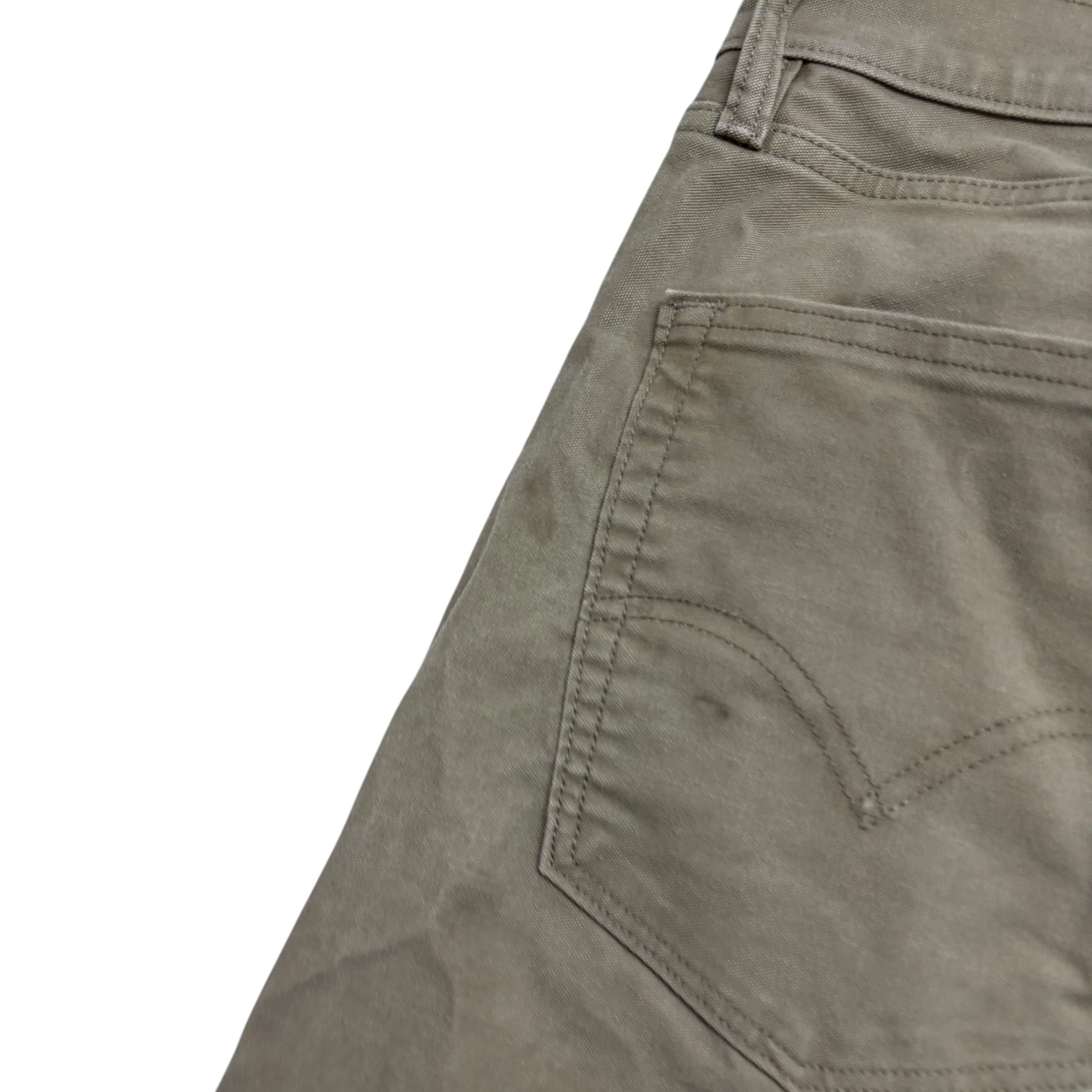 Levis Workwear Jeans W38 L30 Mens Beige Regular Straight Fit Stretch Denim (F)