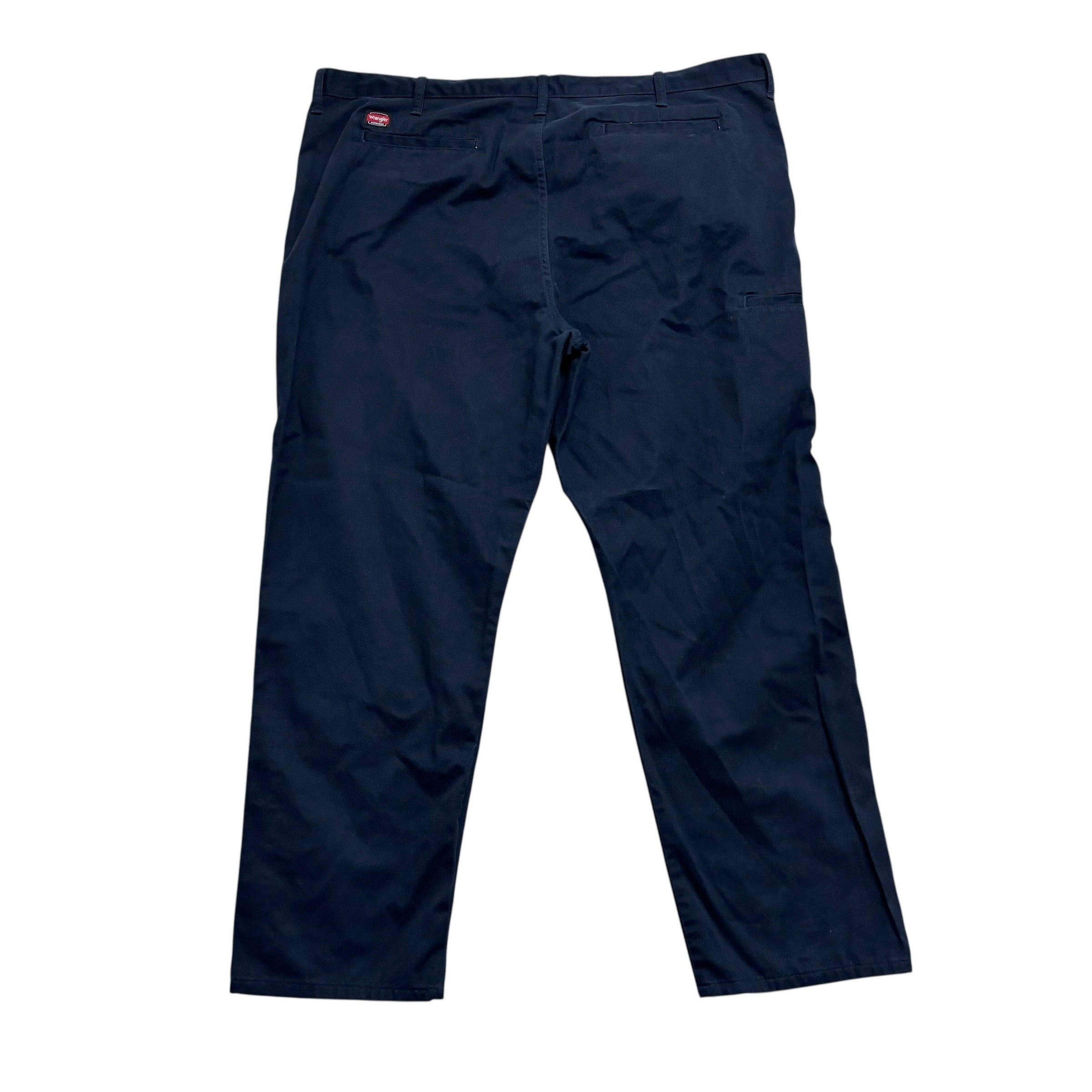 Wrangler Trousers W44 L30 Mens Navy Blue Regular Straight Fit Pants (E)